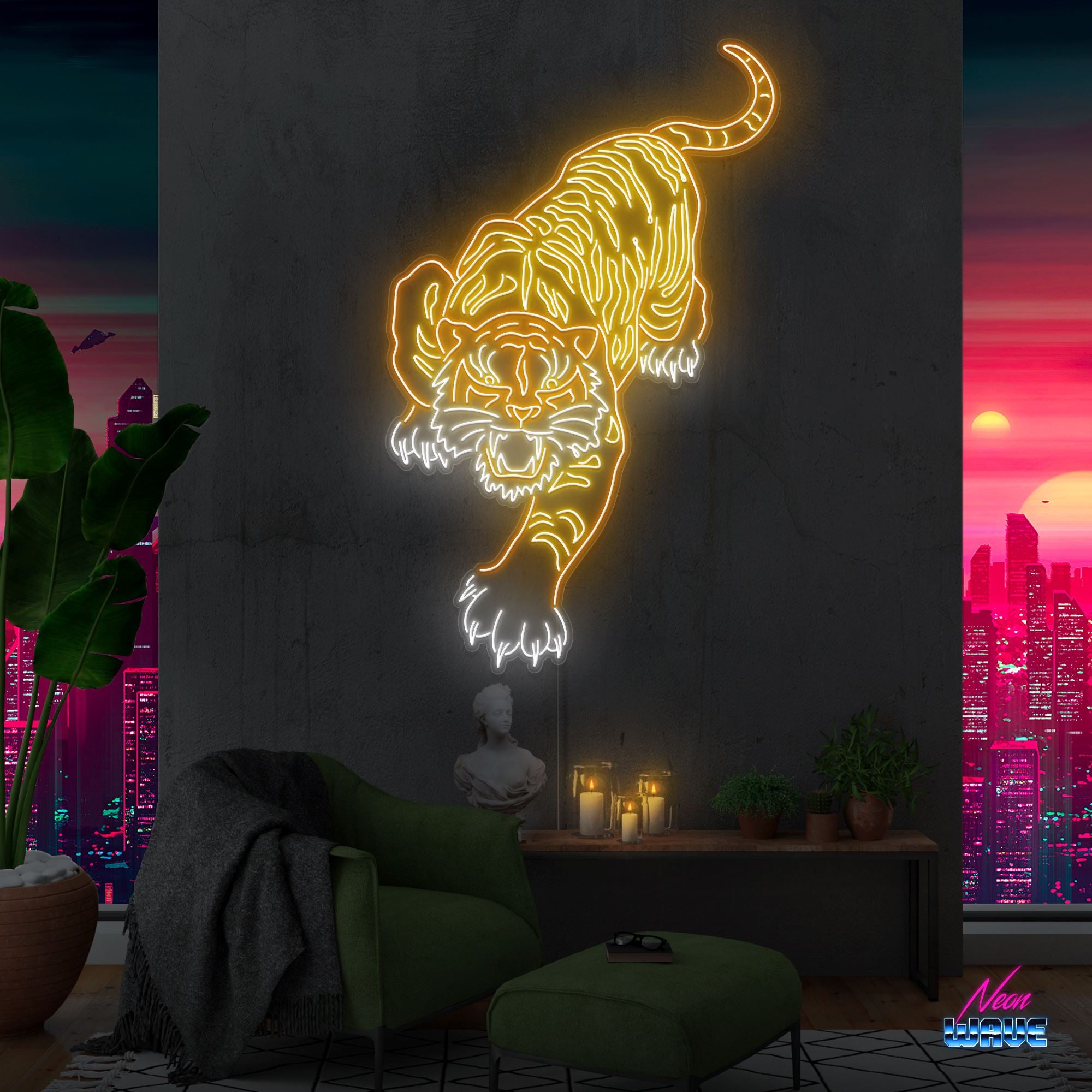 Tiger Neon Sign Neonwave.ch