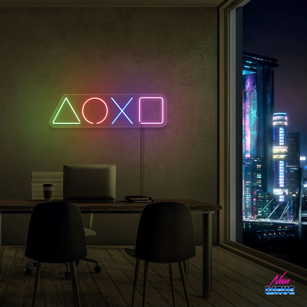 Playstation Icons "Neon" Neon Sign Neonwave.ch 