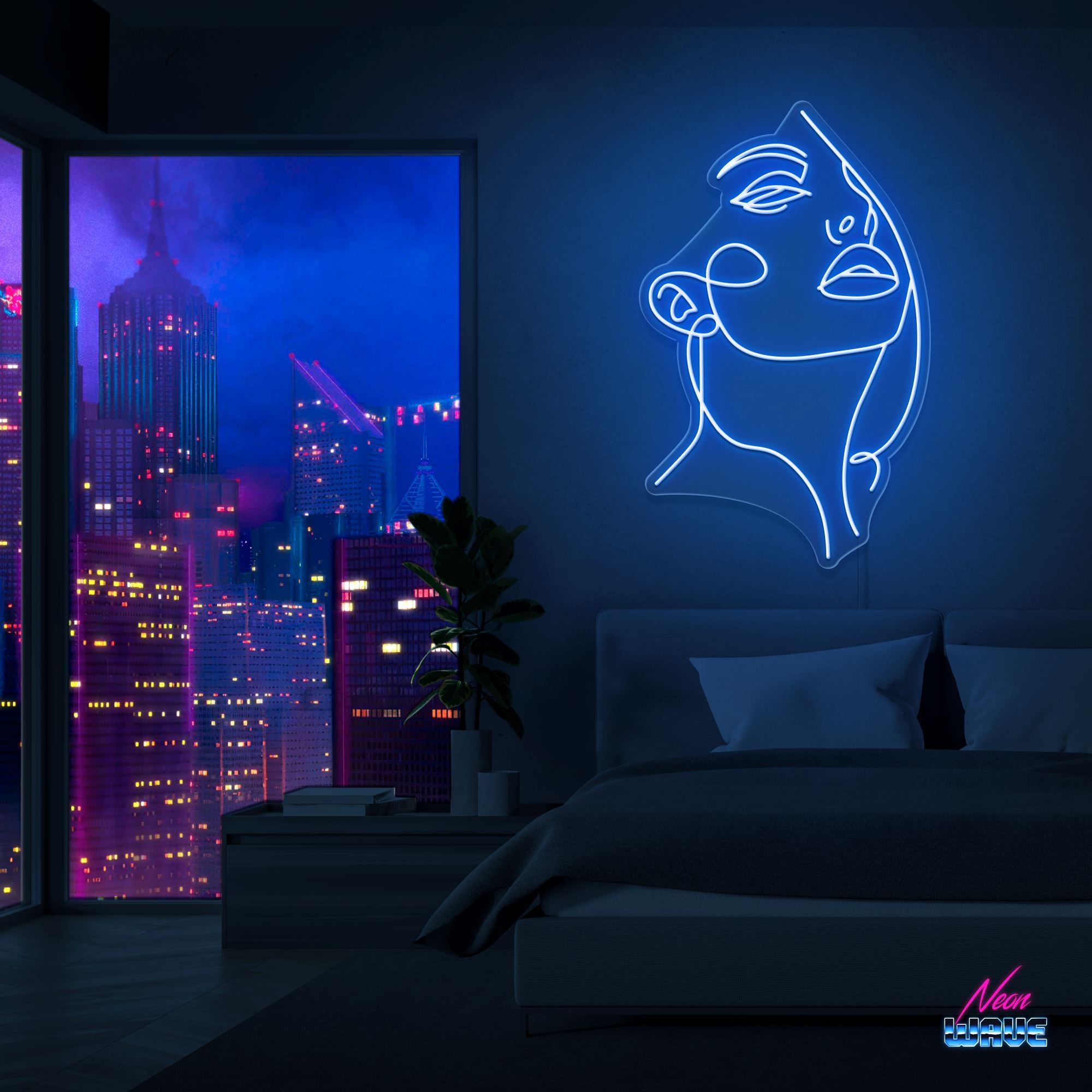 My Beauty Neon Sign Neonwave.ch 100 cm Blau