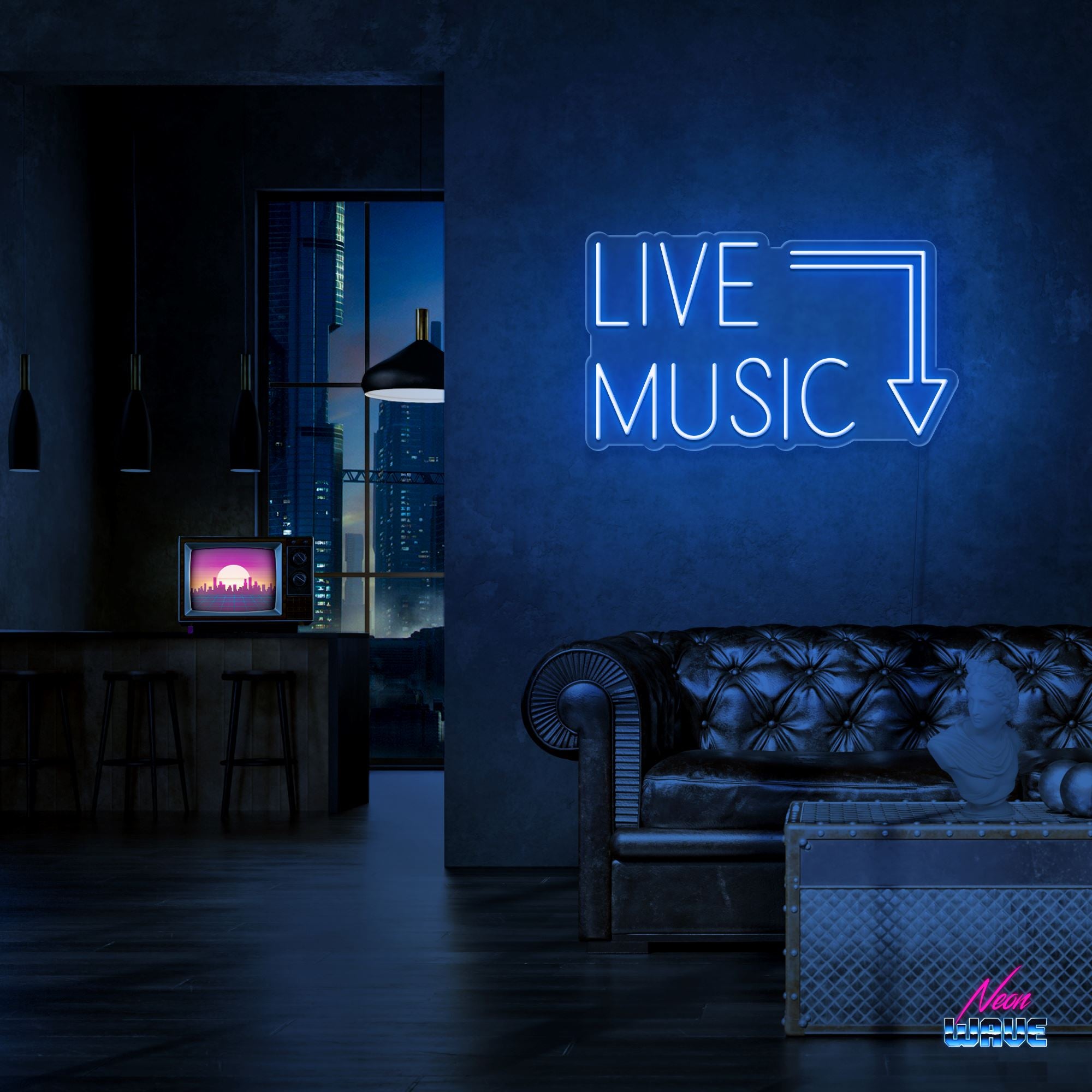 Live Music Neon Sign Neonwave.ch