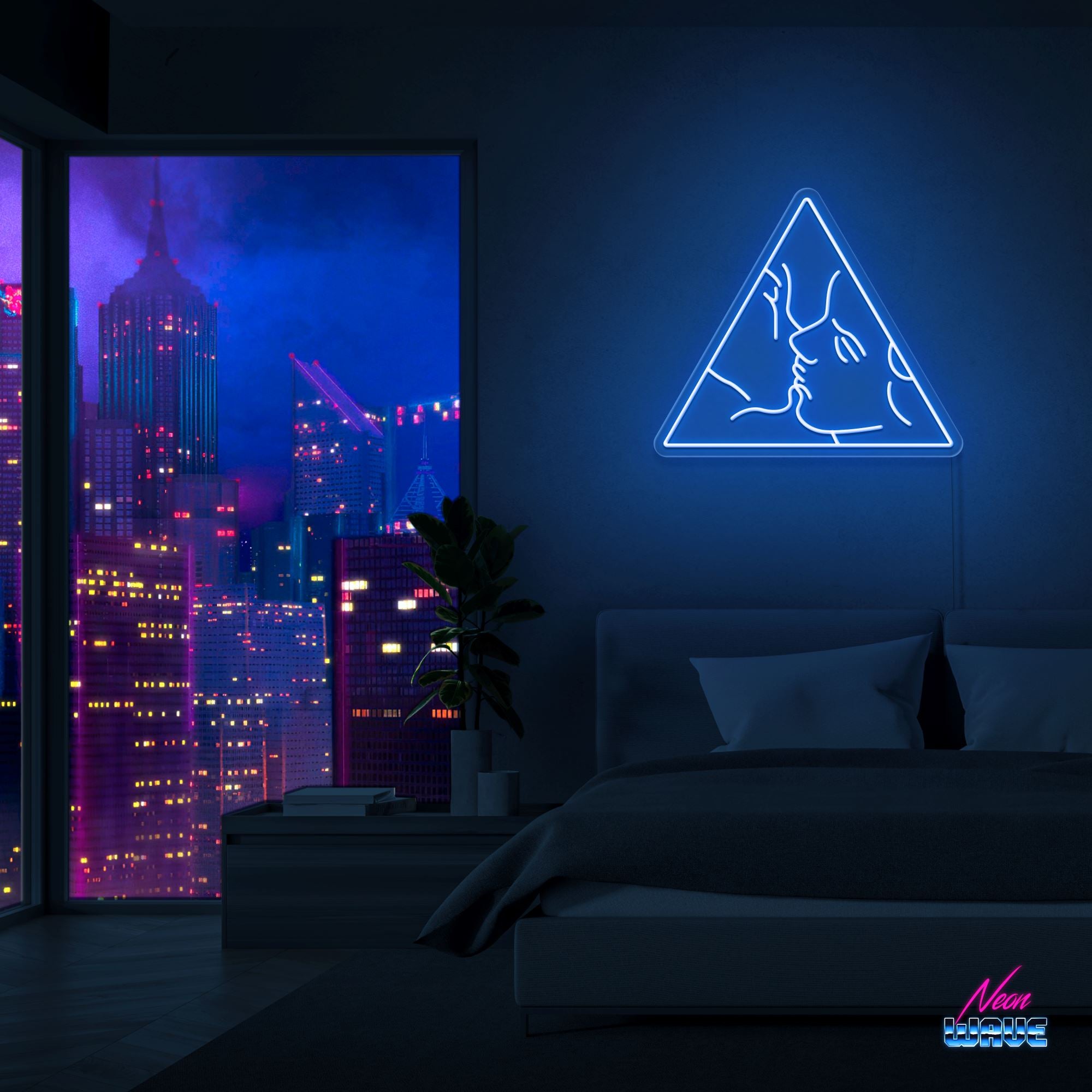 Aesthetic Neon Sign Neonwave.ch 50cm Blau