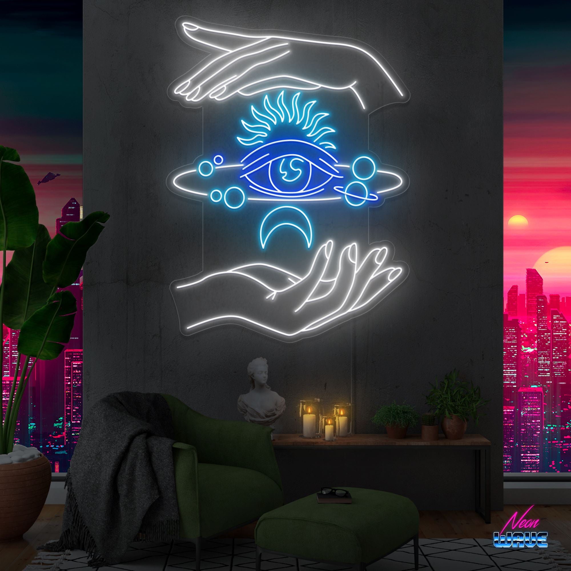 Between My Universe Neon Sign Neonwave.ch 120 cm Kaltweiss