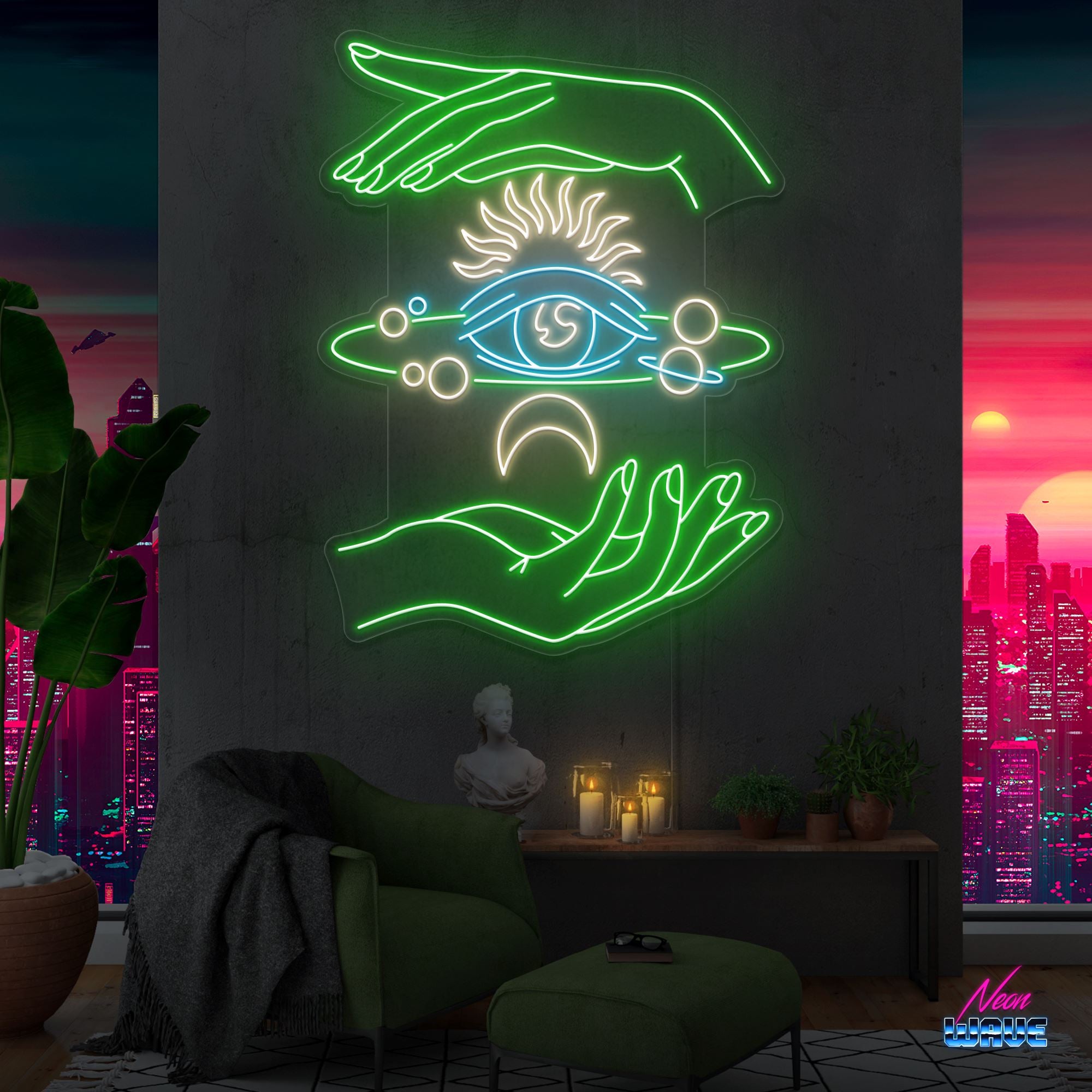 Between My Universe Neon Sign Neonwave.ch 120 cm Grün