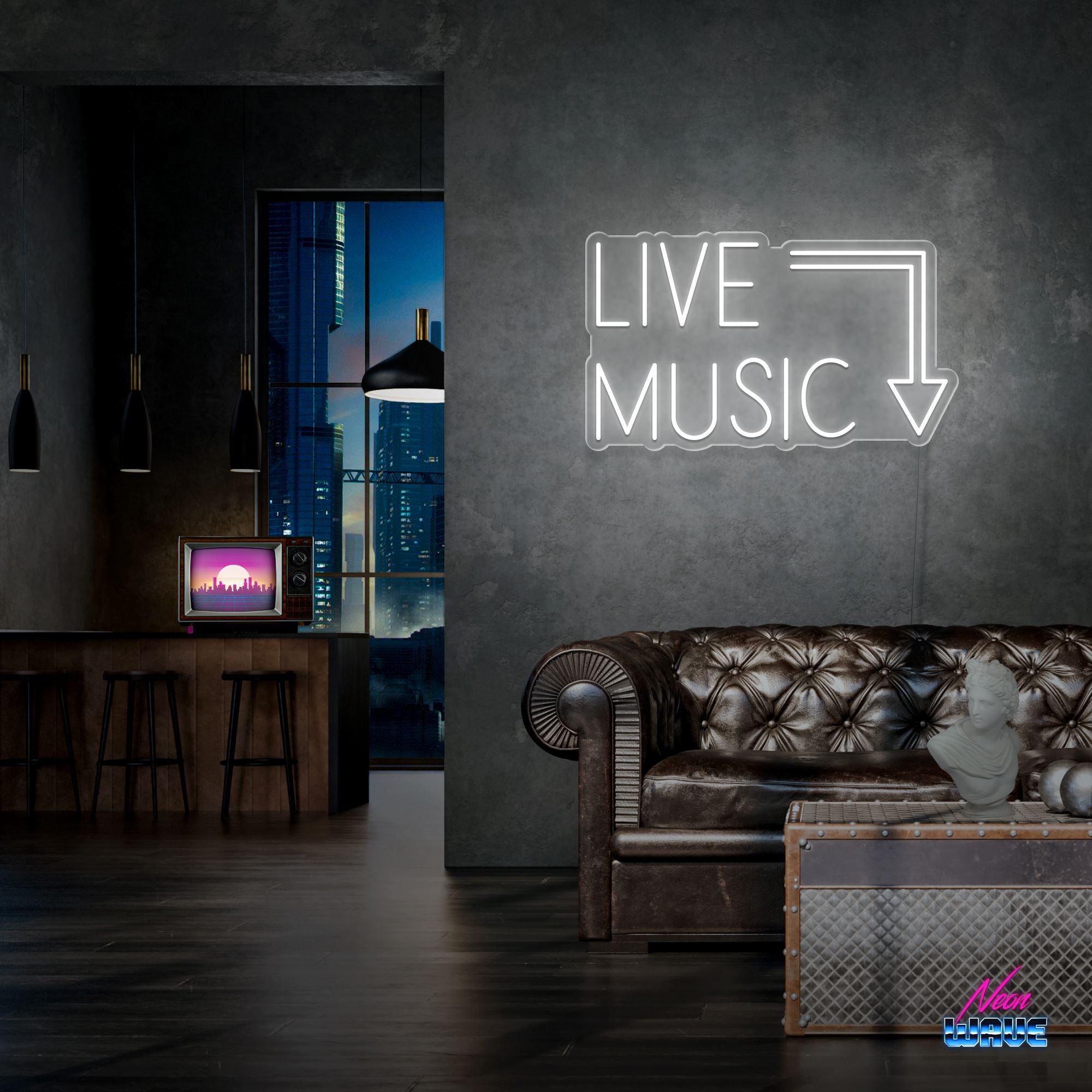 Live Music Neon Sign Neonwave.ch