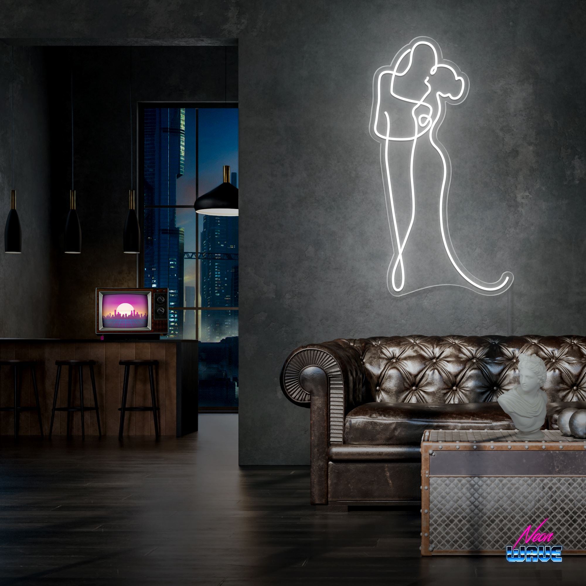 Marriage Neon Sign Neonwave.ch 75 cm Kaltweiss