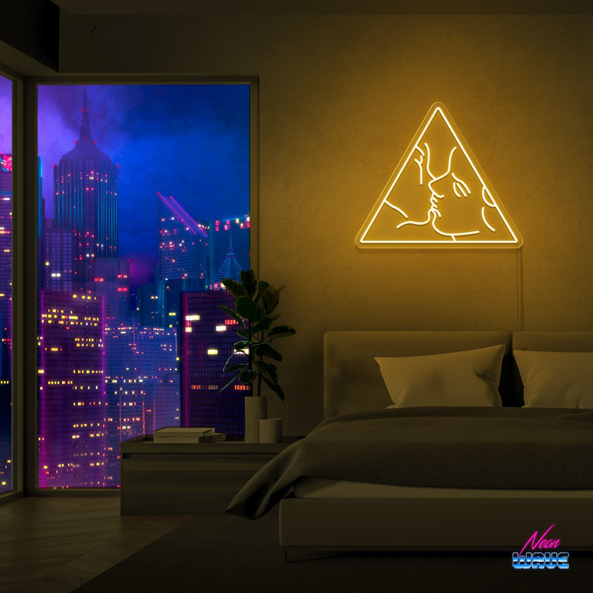 Aesthetic Neon Sign Neonwave.ch 50cm Gold