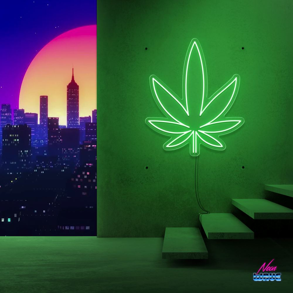 WEED Neon Sign Neonwave.ch 50cm Grün