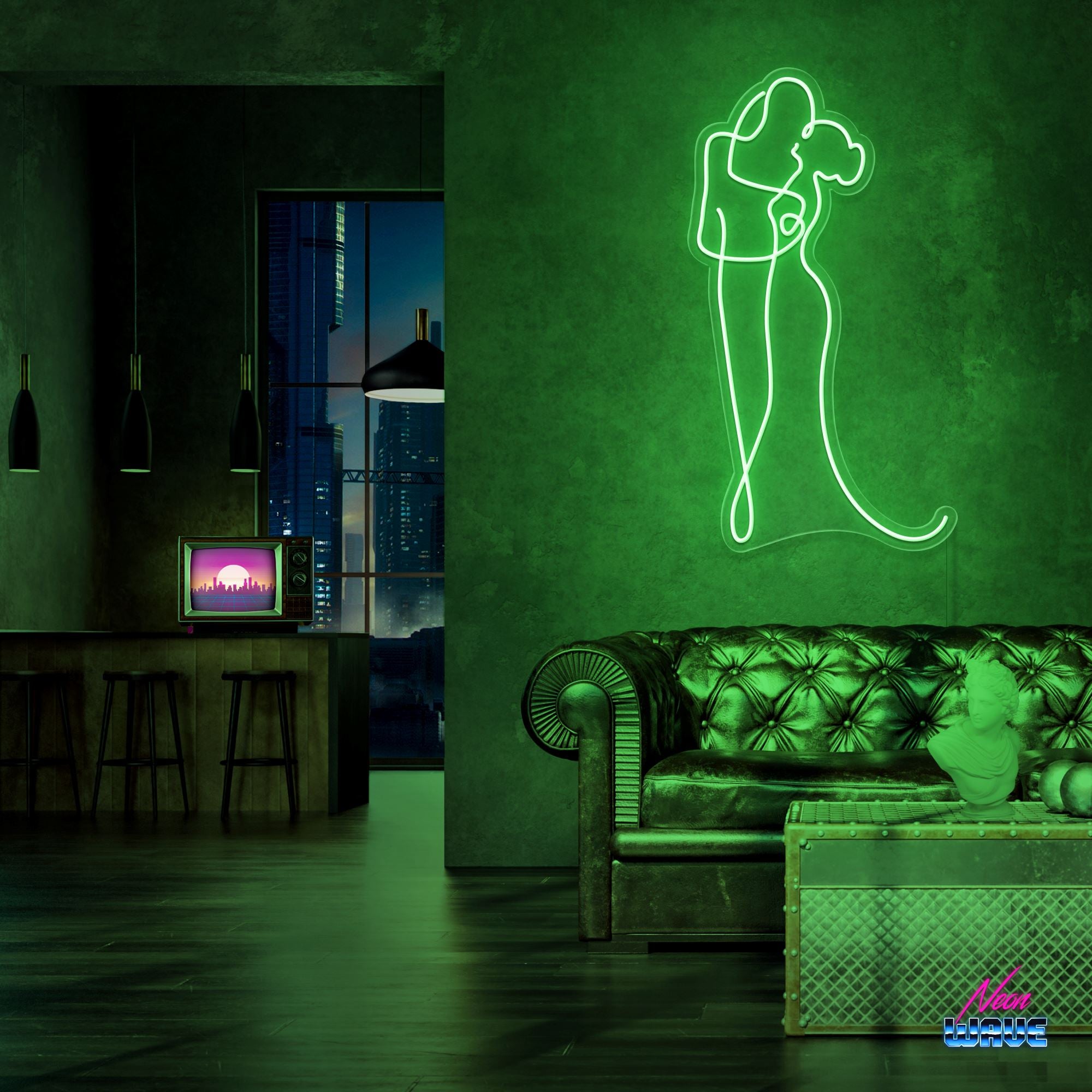 Marriage Neon Sign Neonwave.ch 75 cm Grün