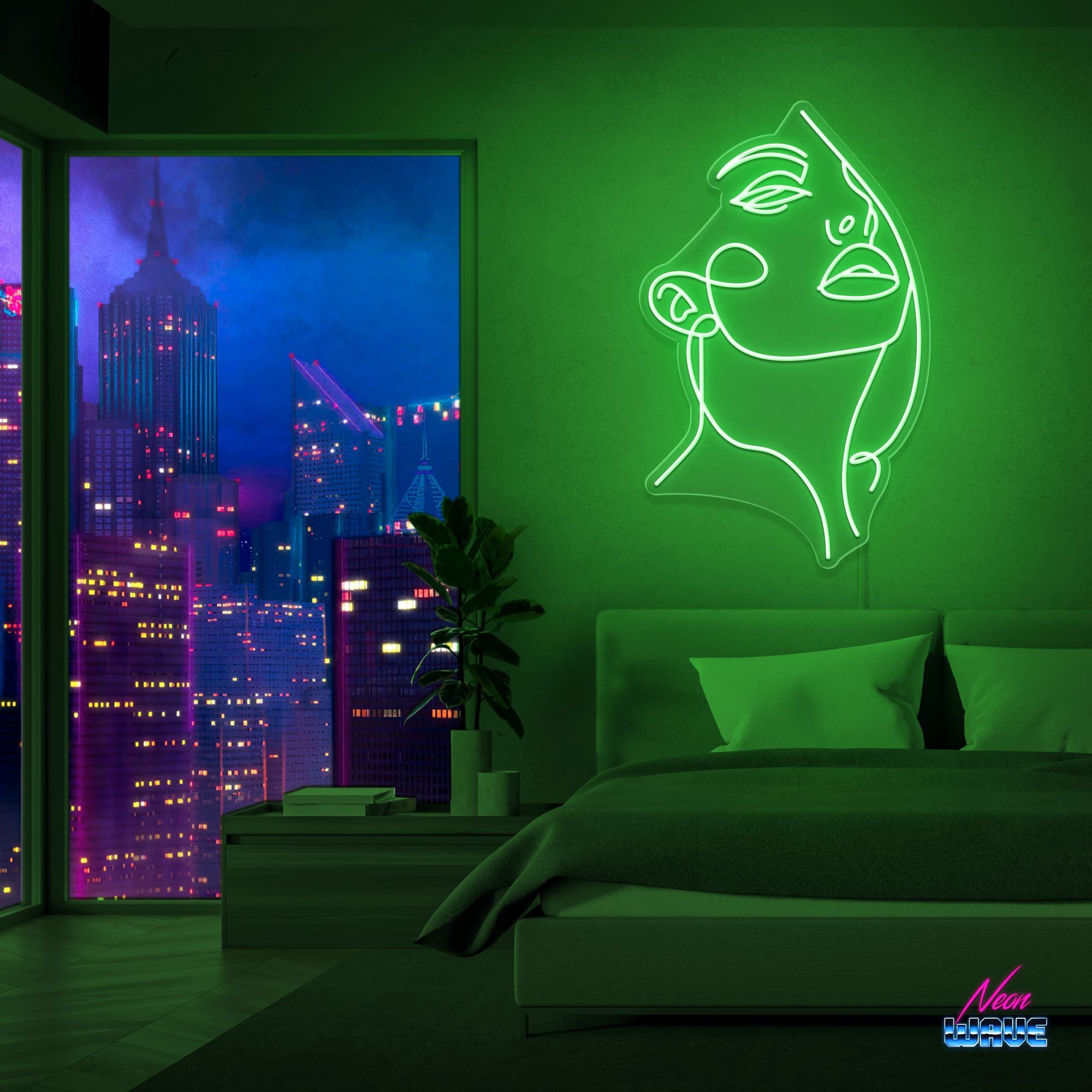 My Beauty Neon Sign Neonwave.ch 100 cm Grün