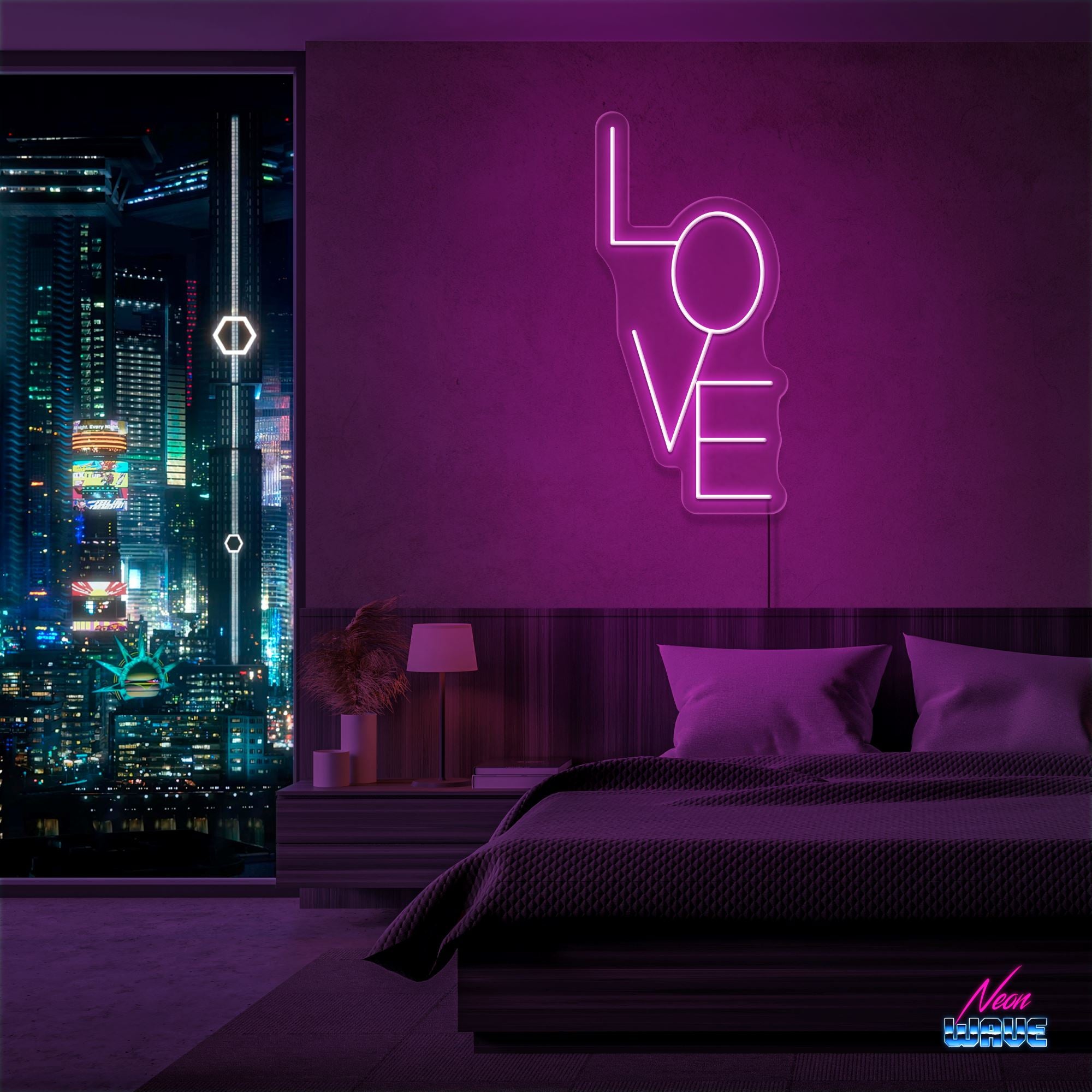 LOVE Neon Sign Neonwave.ch 50cm Pink