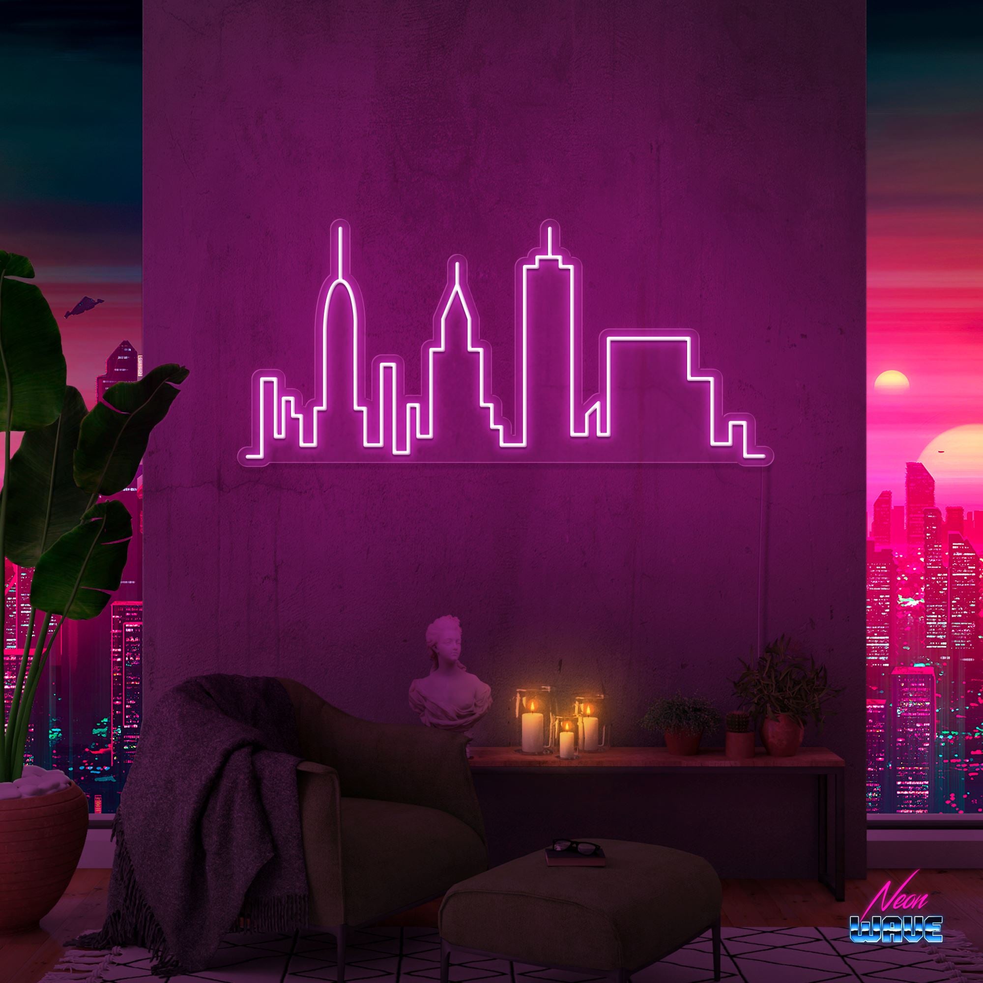 Skyline New York Neon Sign Neonwave.ch