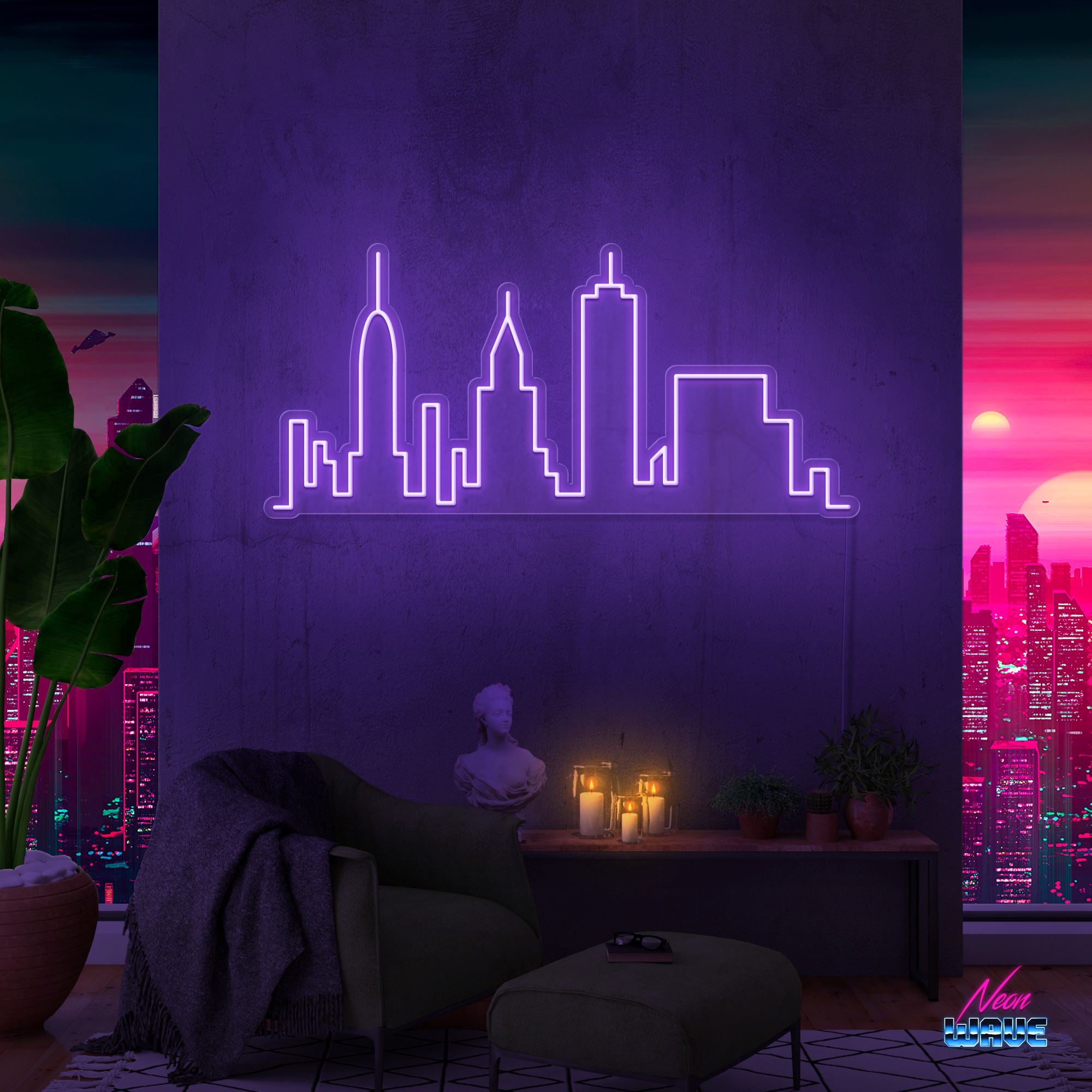 Skyline New York Neon Sign Neonwave.ch