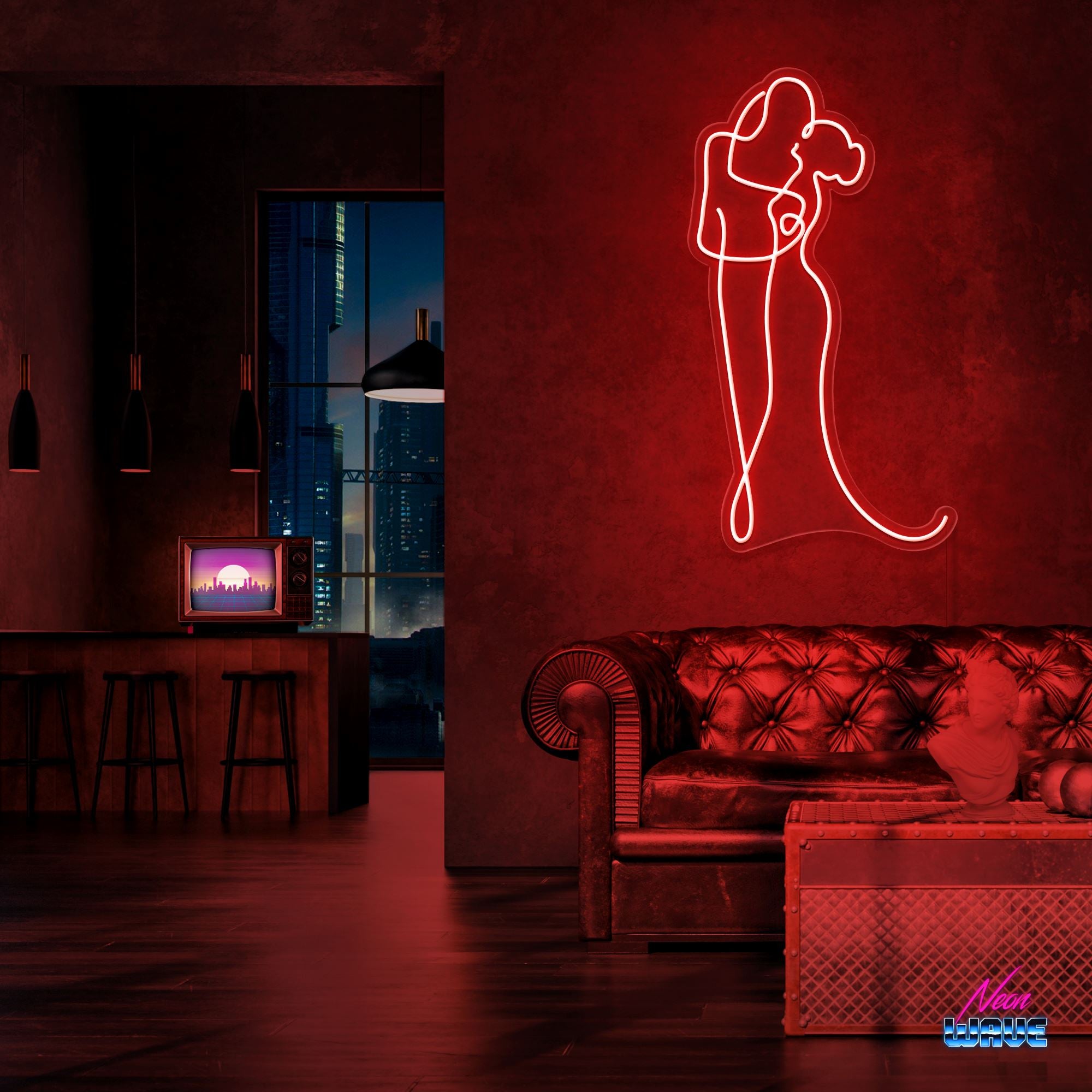 Marriage Neon Sign Neonwave.ch 75 cm Rot