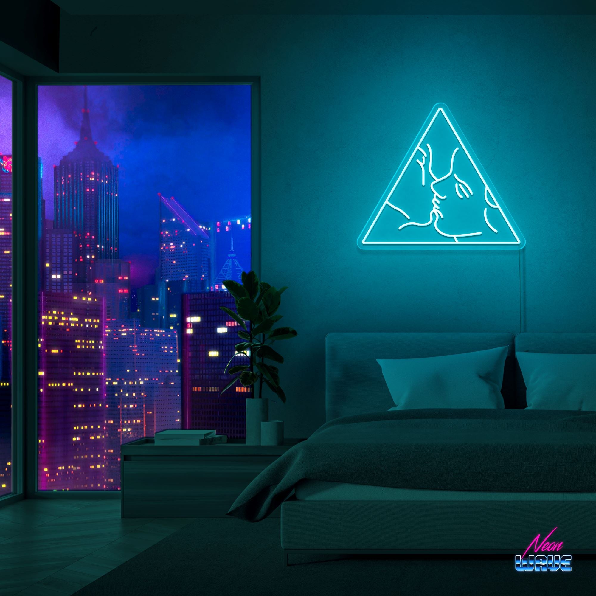 Aesthetic Neon Sign Neonwave.ch 50cm Hellblau