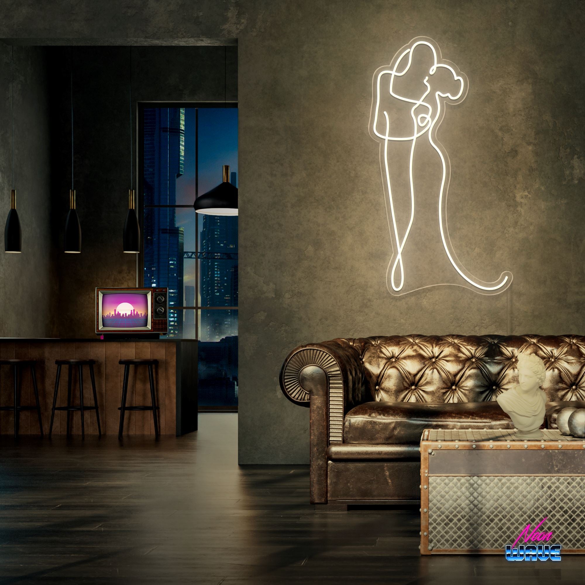 Marriage Neon Sign Neonwave.ch 75 cm Warmweiss