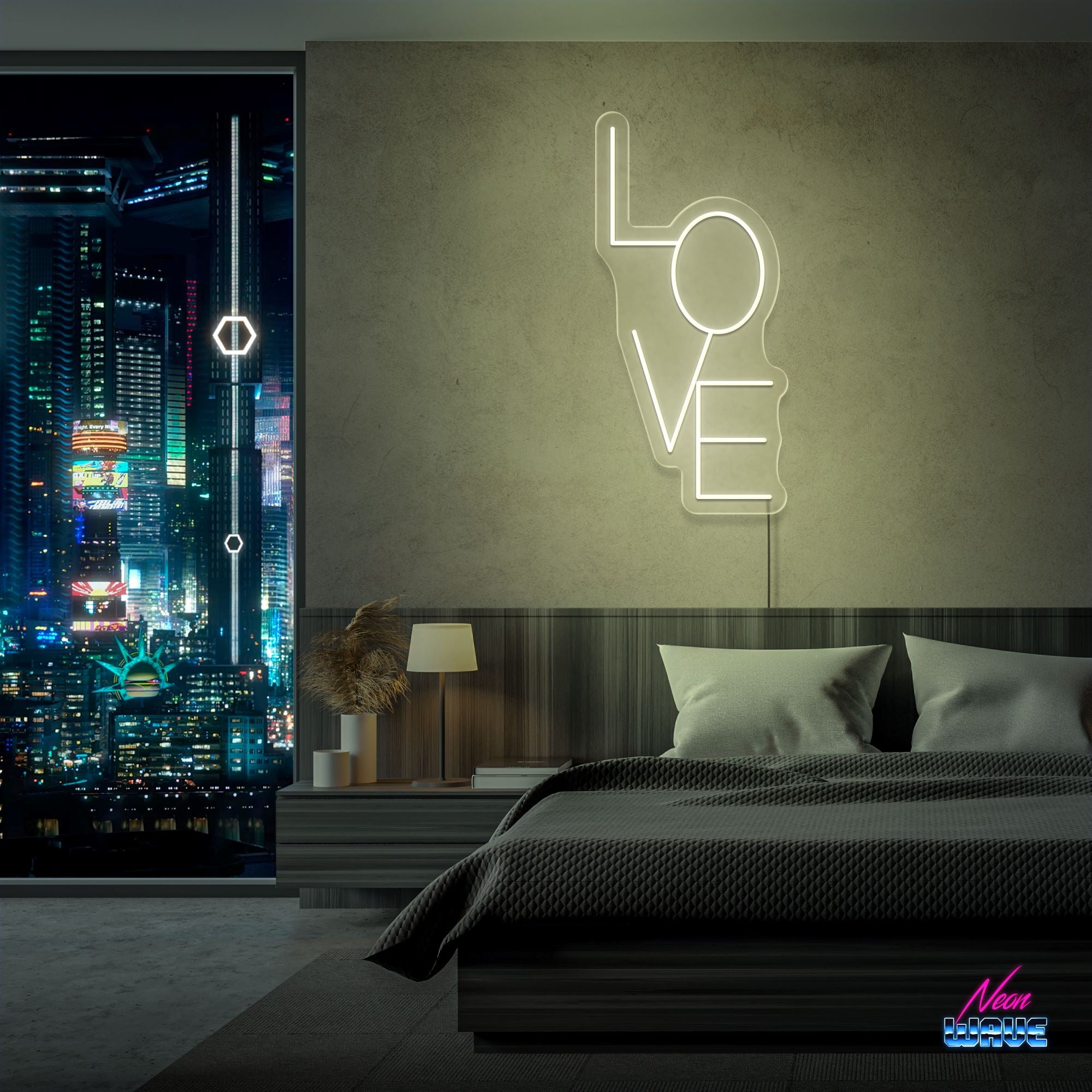 LOVE Neon Sign Neonwave.ch 50cm Warmweiss
