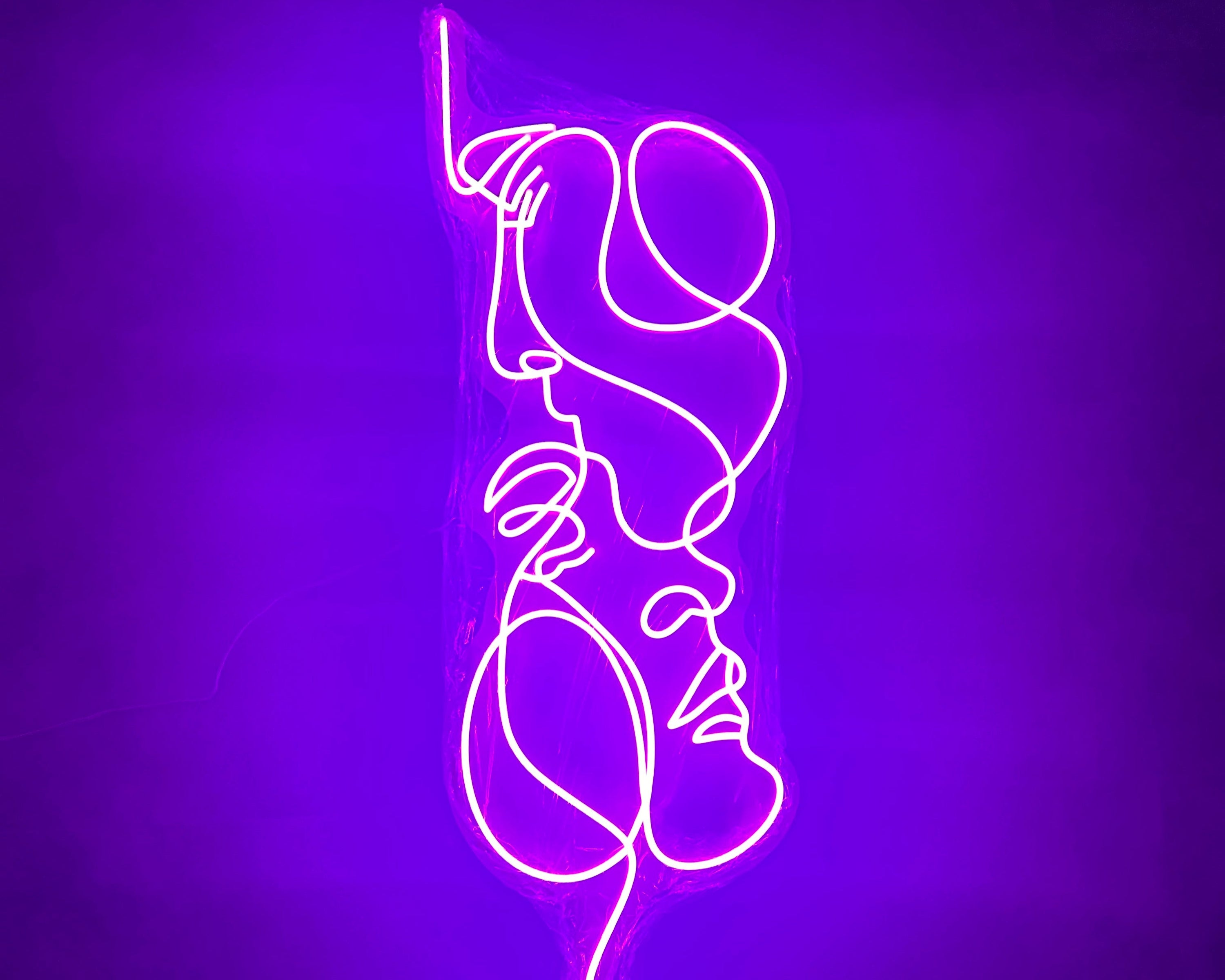 Lila LED Neon Sign Face One line