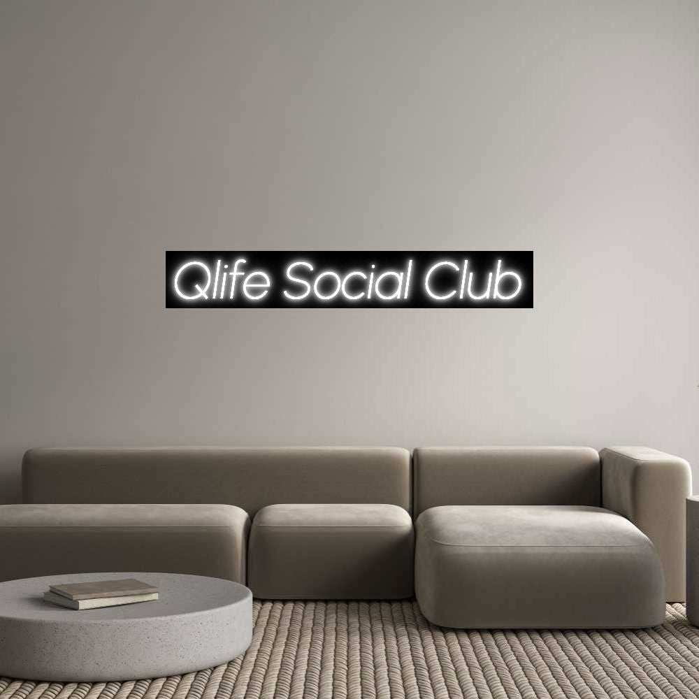 Dein Custom Neon Sign Qlife Social Cl... Custom Neon NEON WAVE 