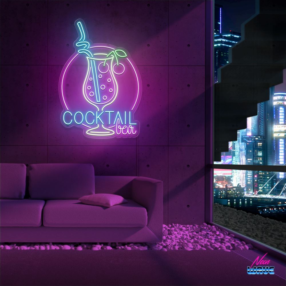 Cocktail Neon Sign Neonwave.ch 50cm 