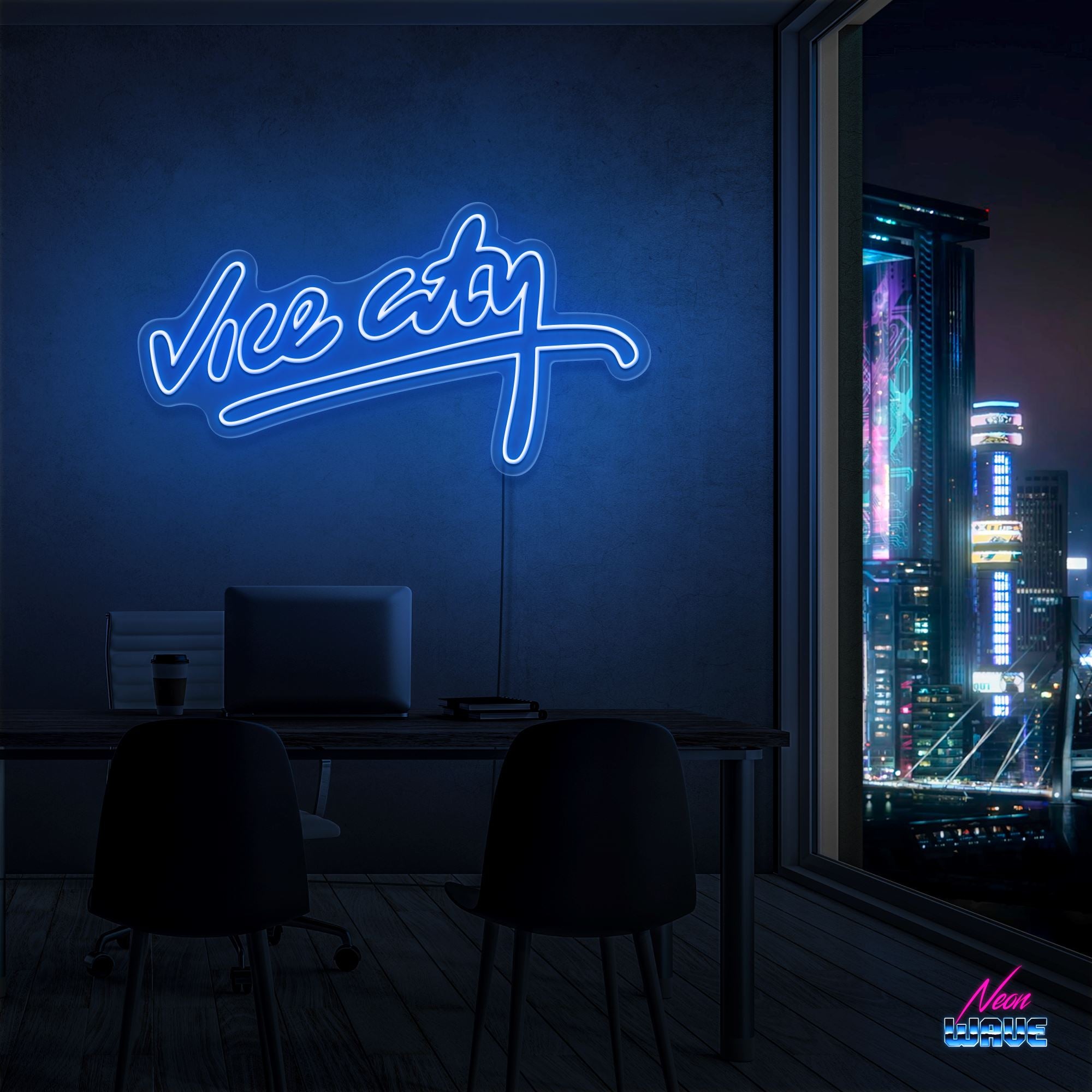 Vice City Neon Sign Neonwave.ch 50cm Blau 