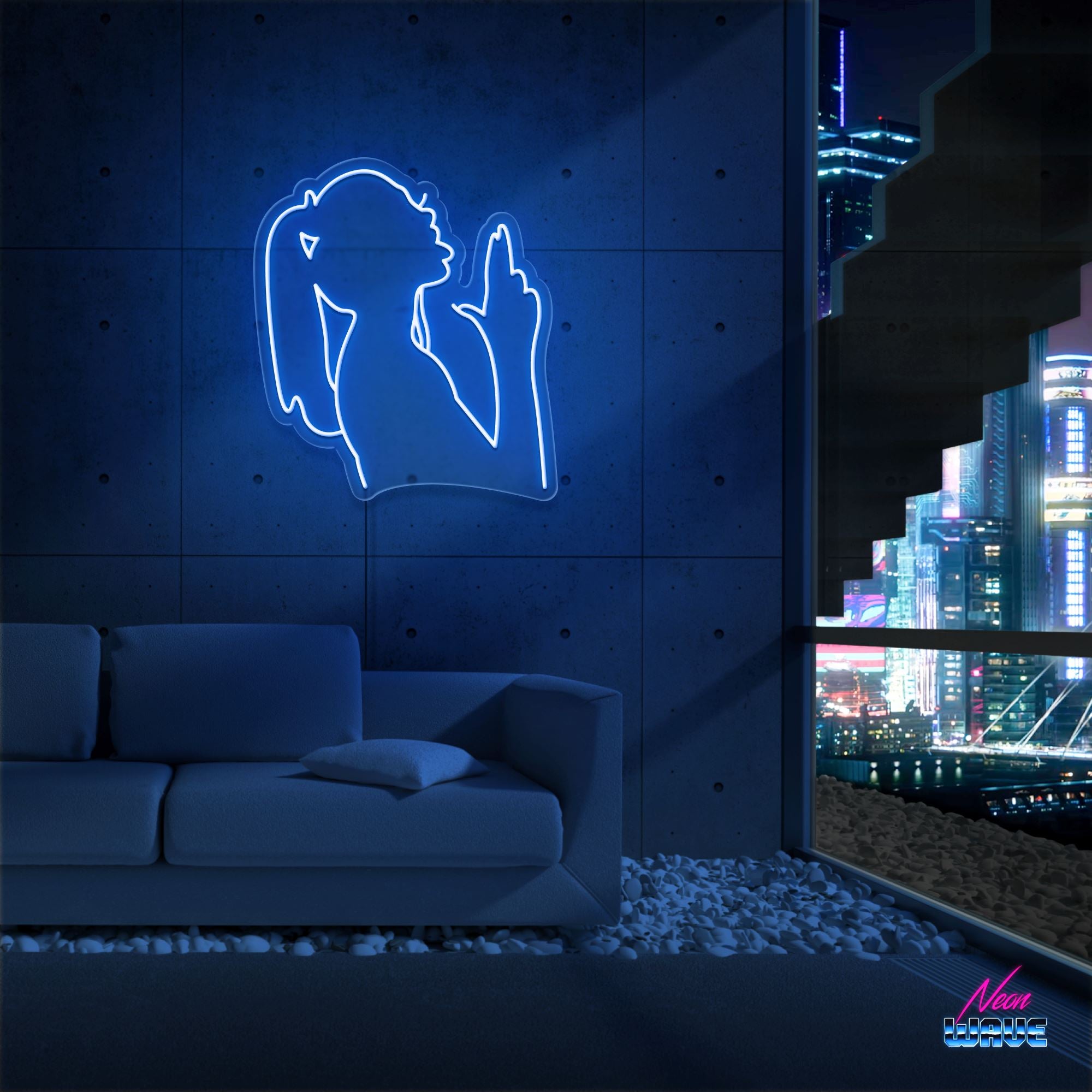 Girl Silhouette Neon Sign Neonwave.ch 