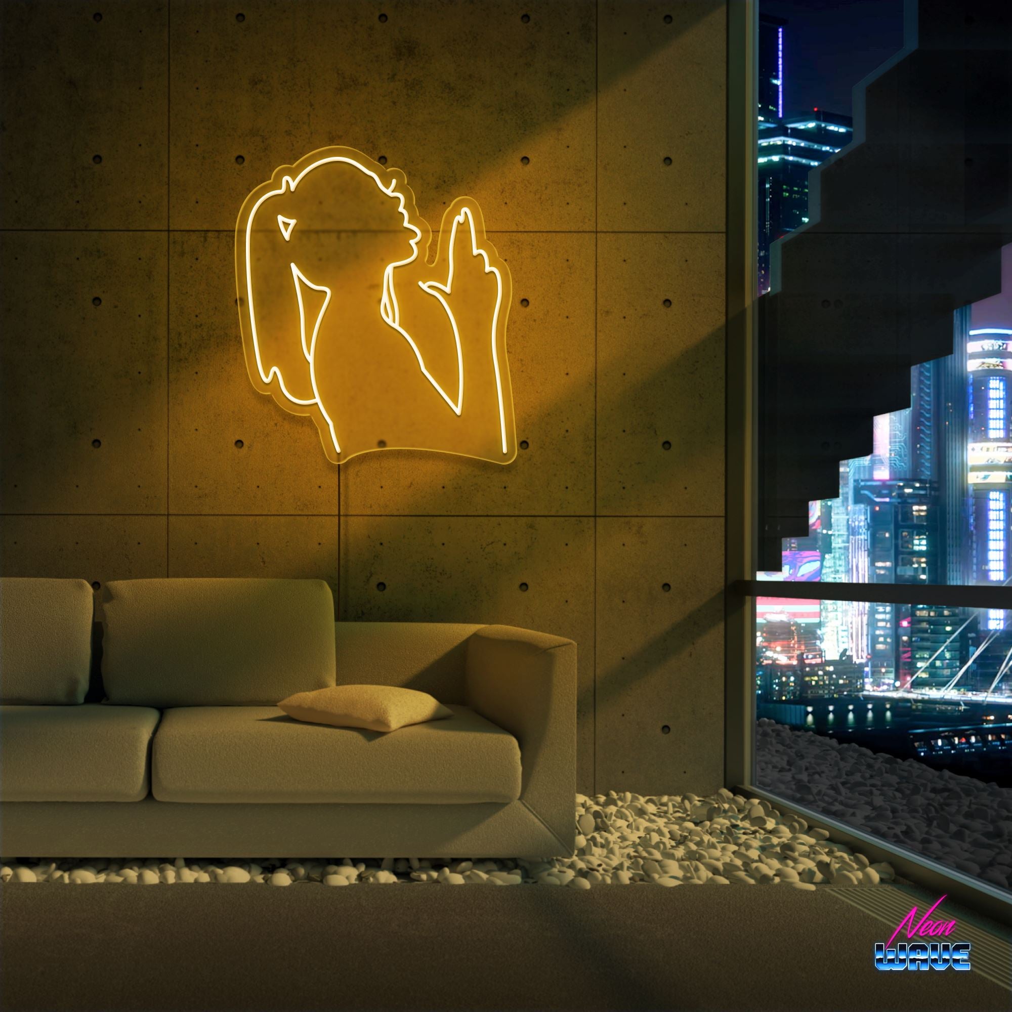 Girl Silhouette Neon Sign Neonwave.ch 