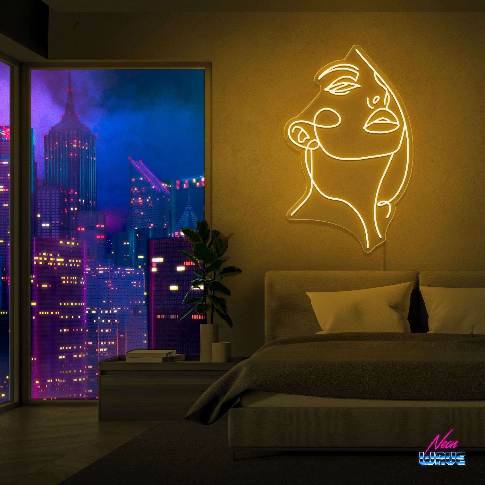 My Beauty Neon Sign Neonwave.ch 100 cm Gold 