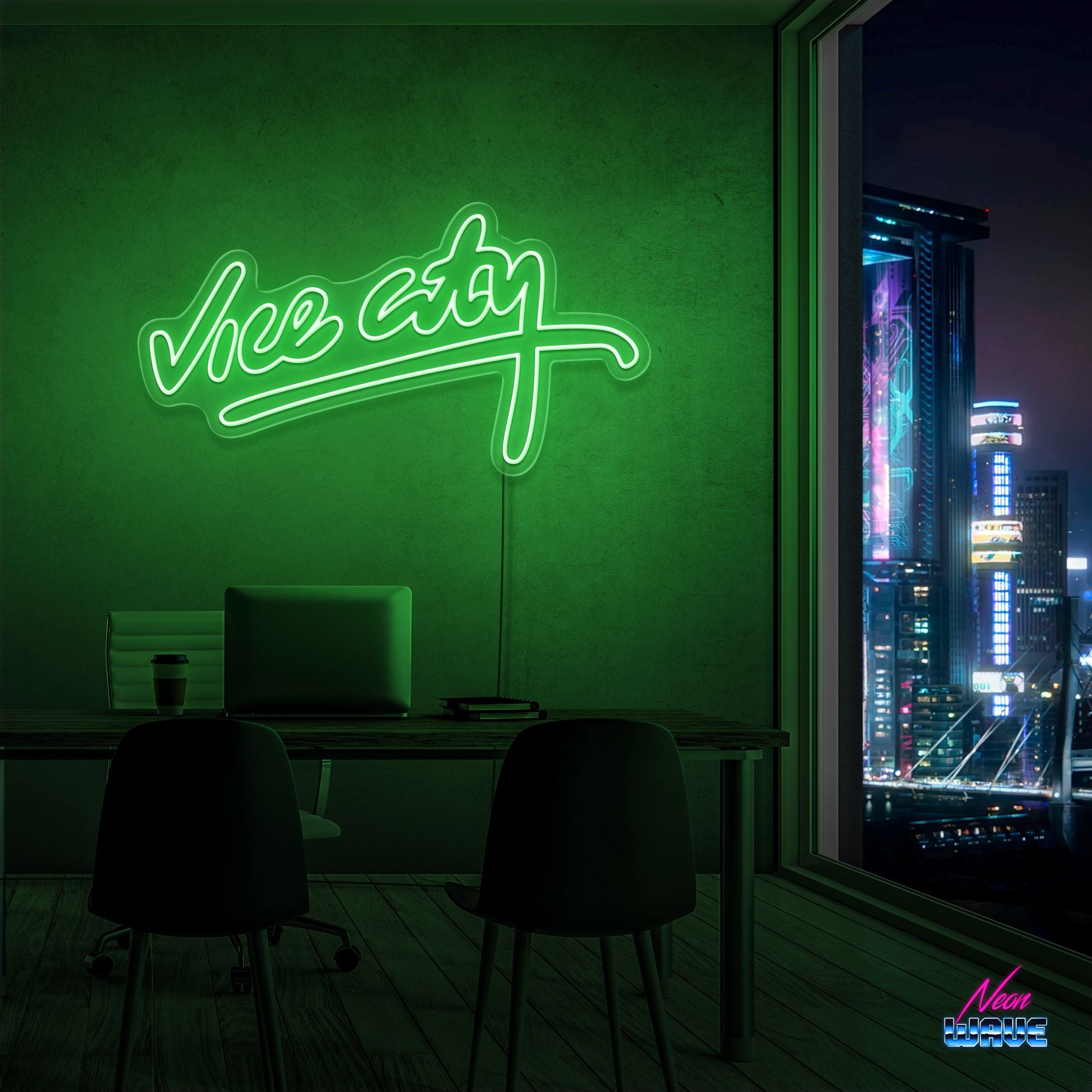Vice City Neon Sign Neonwave.ch 50cm Grün 