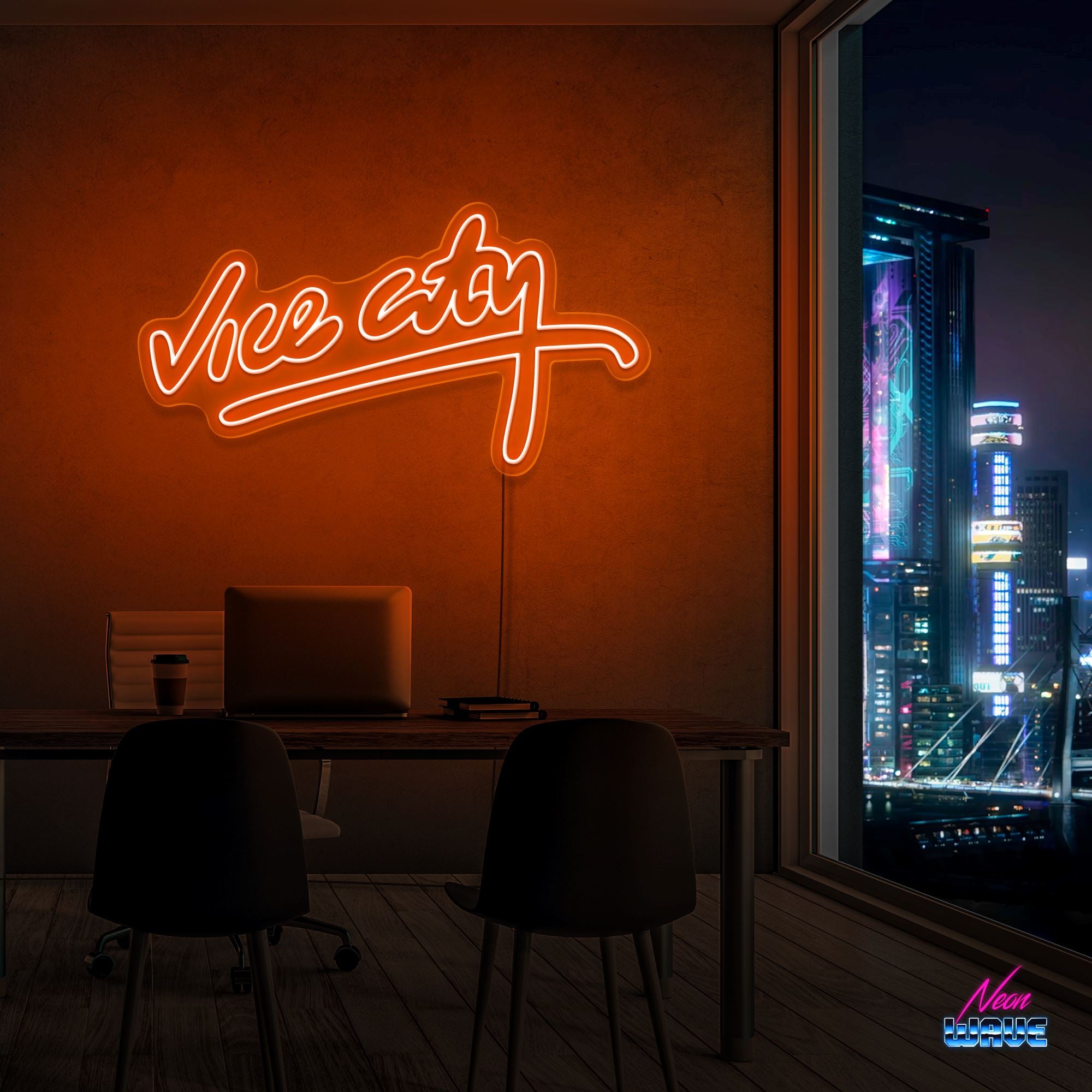 Vice City Neon Sign Neonwave.ch 50cm Orange 