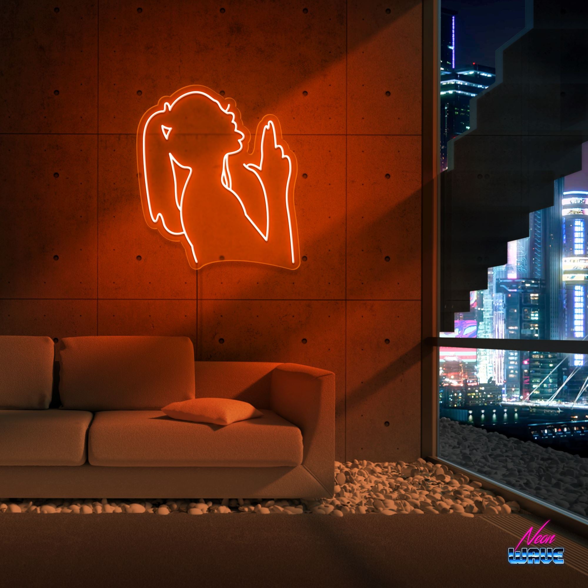 Girl Silhouette Neon Sign Neonwave.ch 