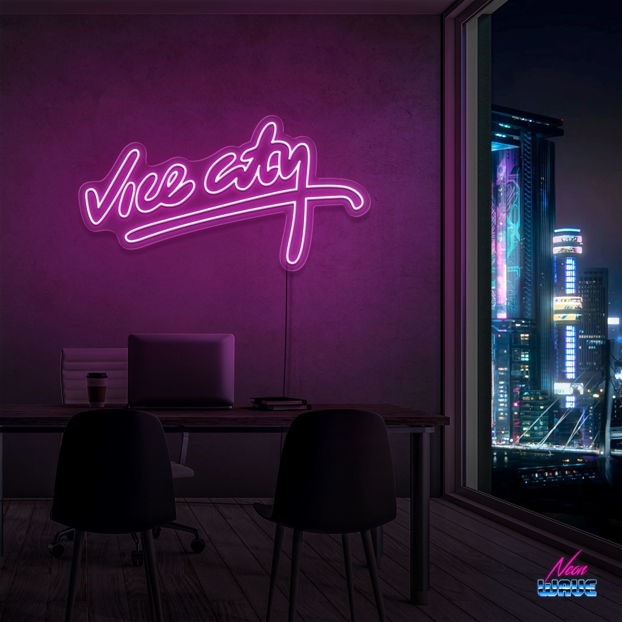 Vice City Neon Sign Neonwave.ch 50cm Pink 