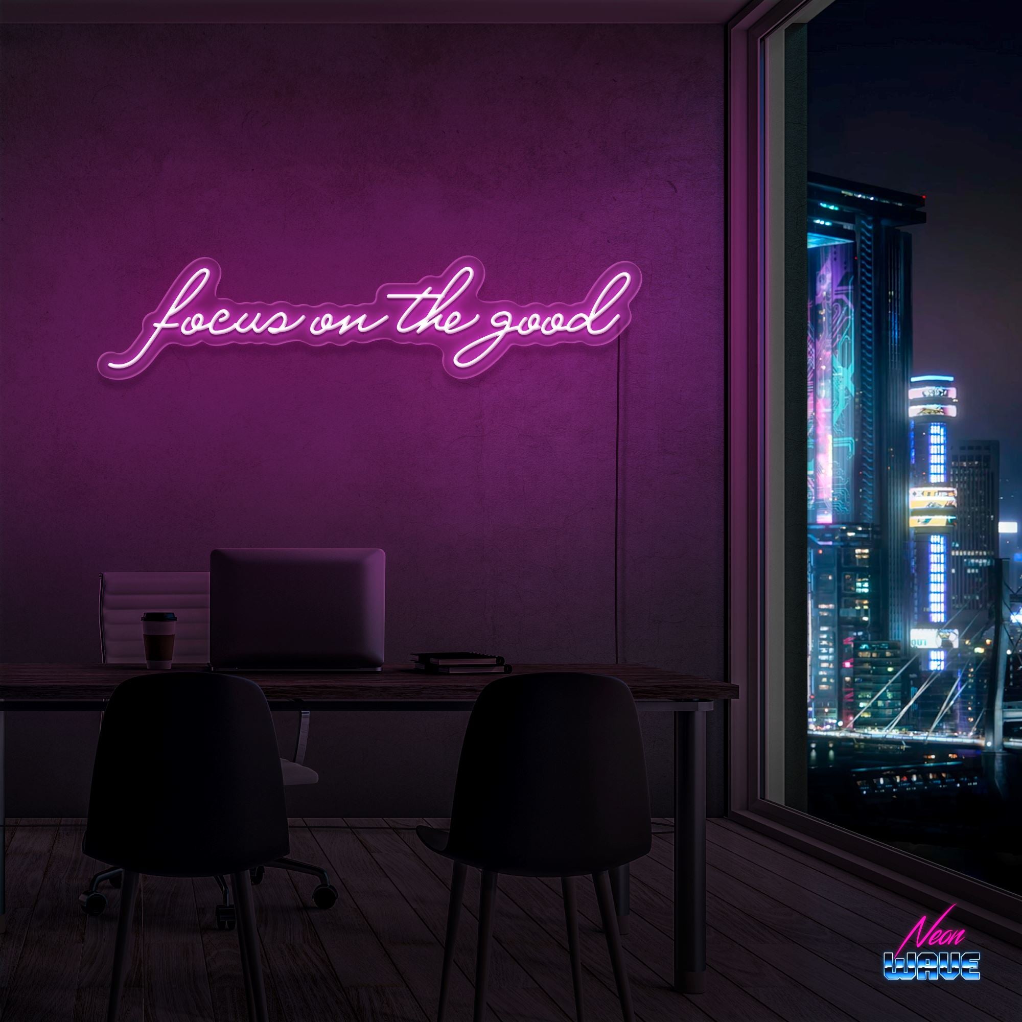Focus on the good Neon Sign Neonwave.ch 75cm Pink 