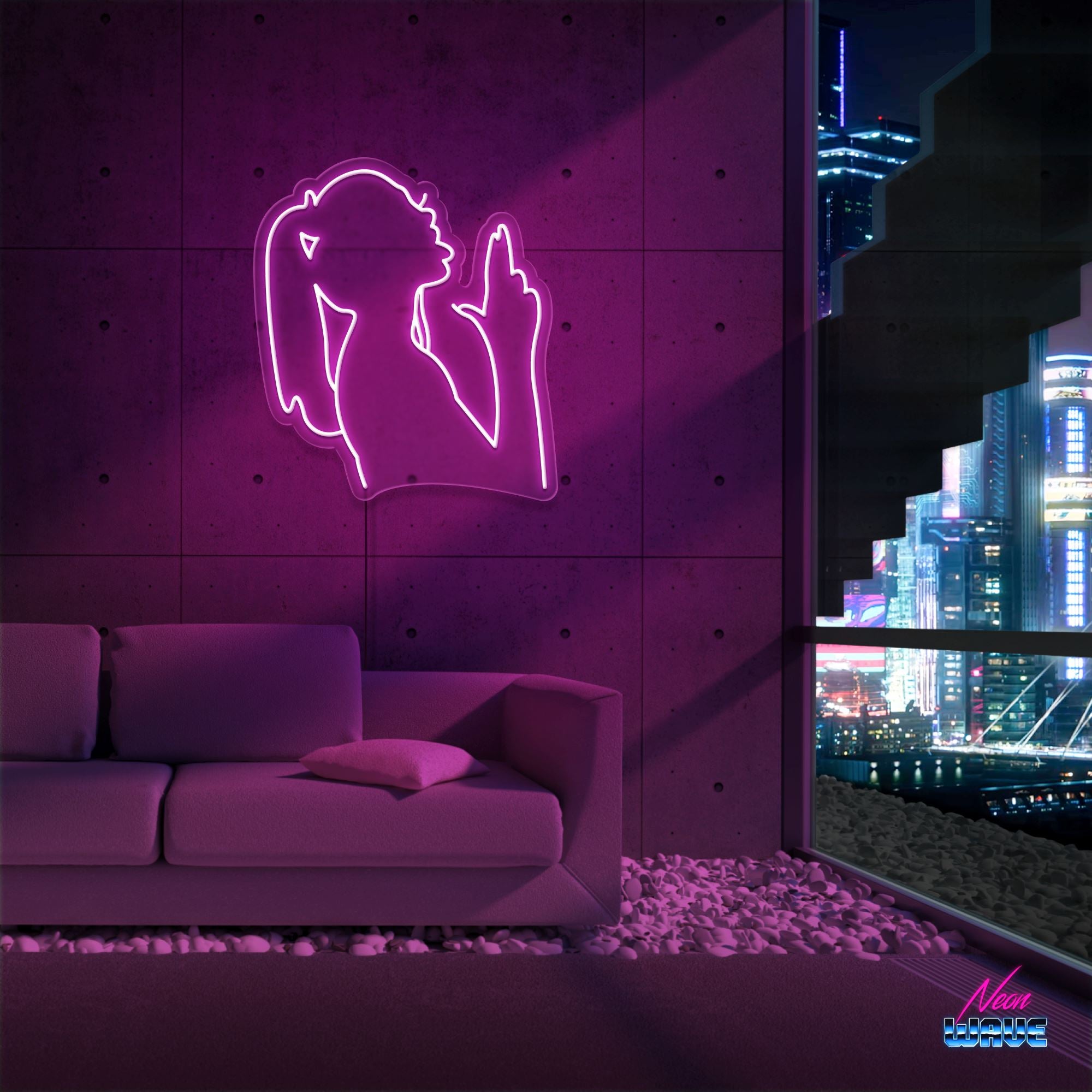 Girl Silhouette Neon Sign Neonwave.ch 