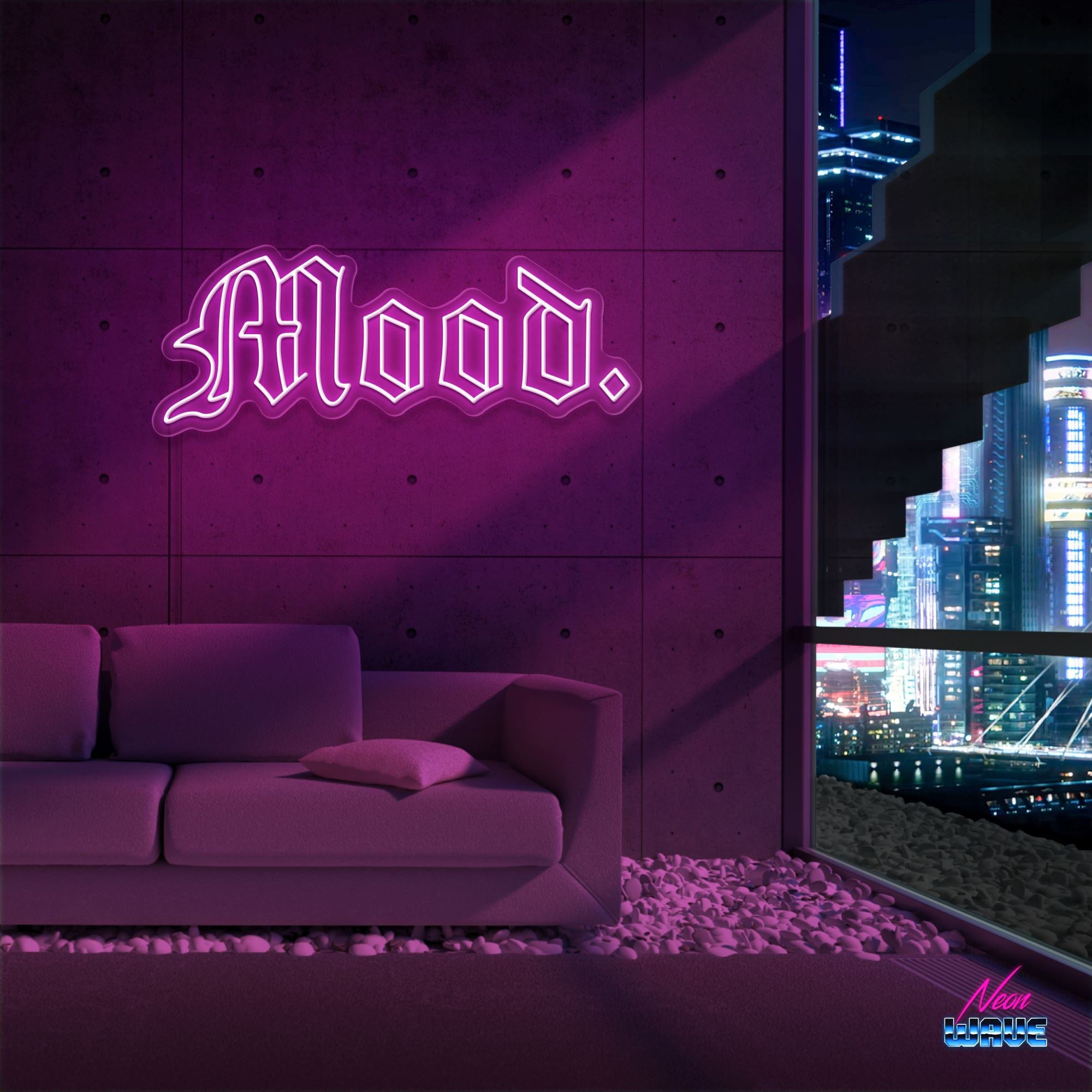 Mood. Neon Sign Neonwave.ch 75cm Pink 