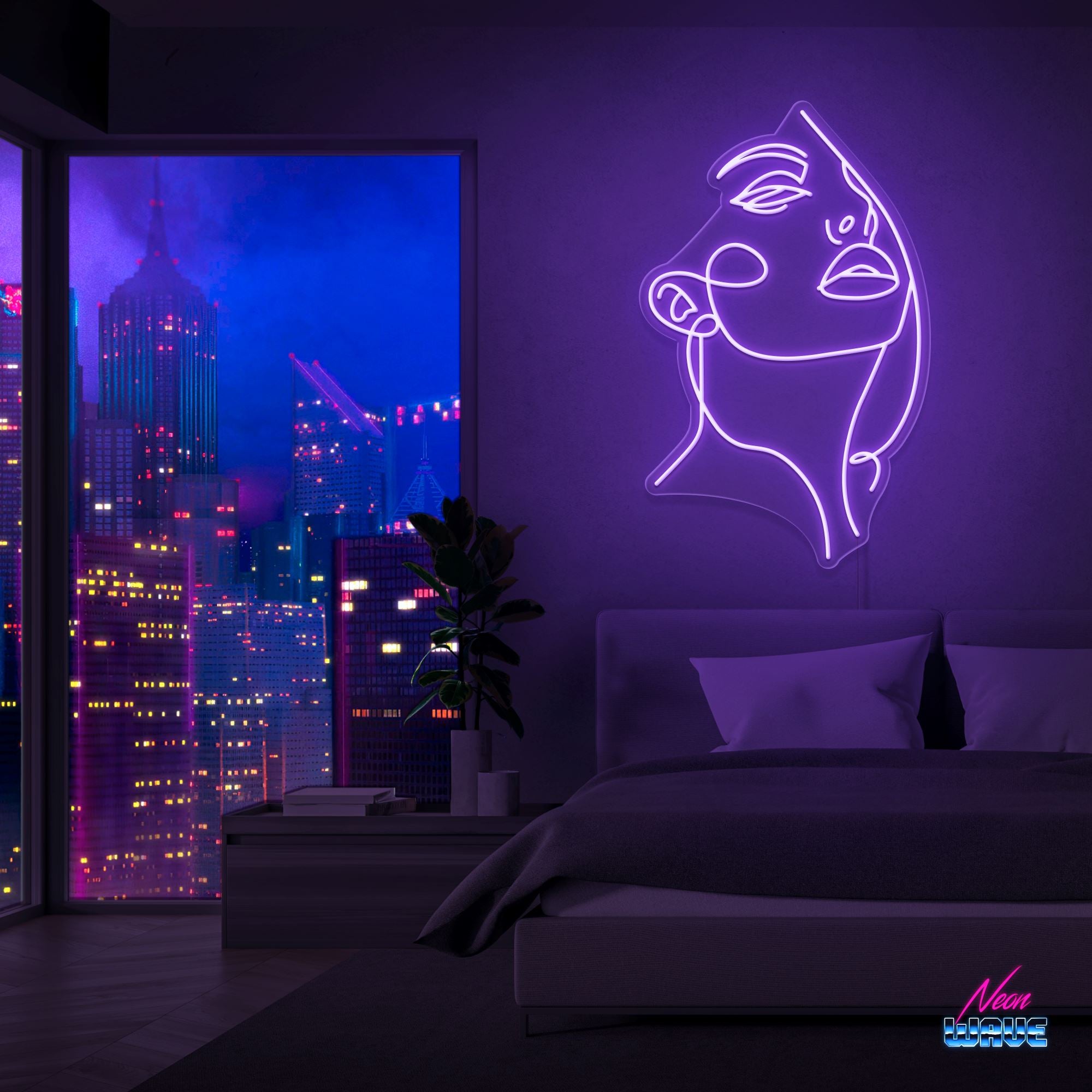 My Beauty Neon Sign Neonwave.ch 100 cm Lila 