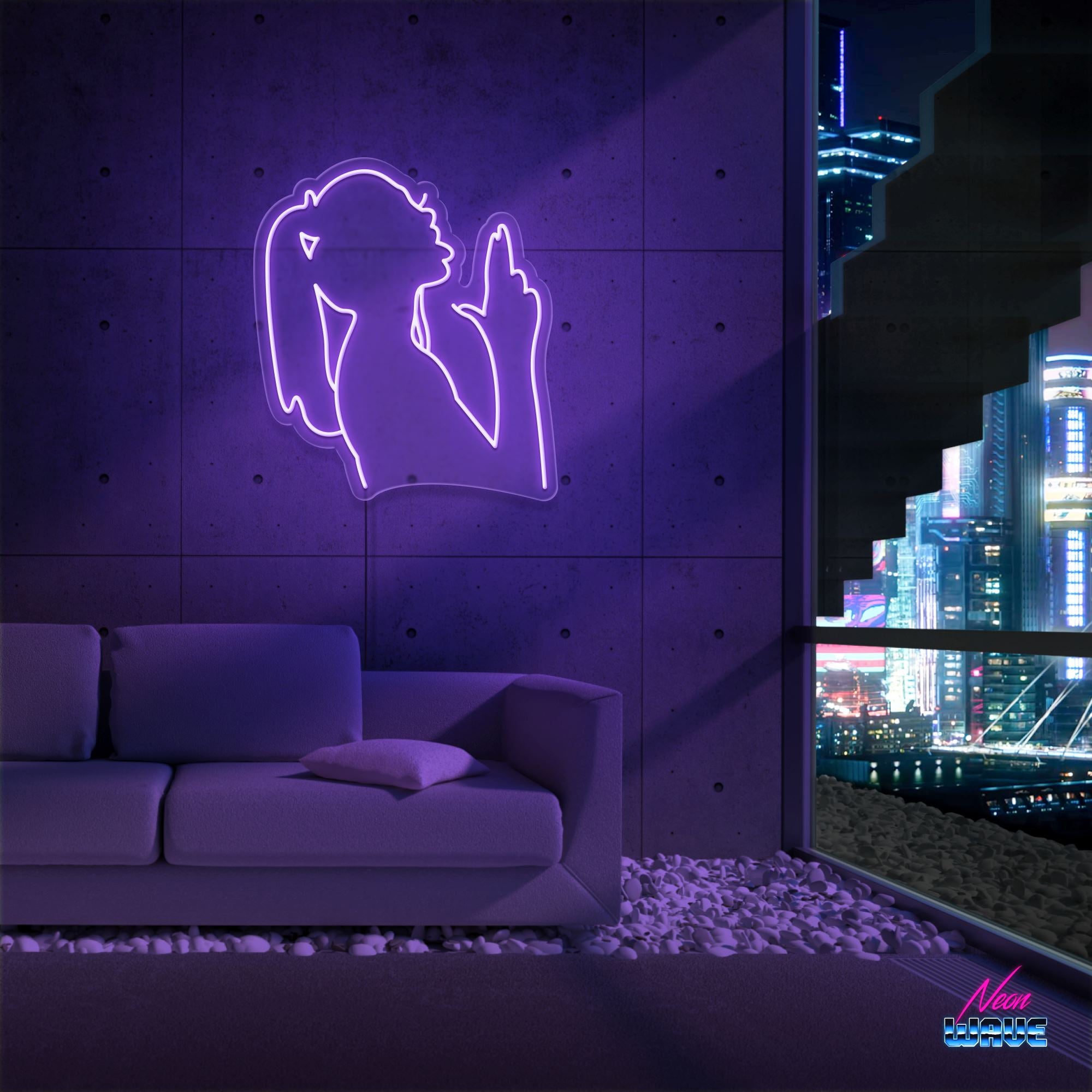 Girl Silhouette Neon Sign Neonwave.ch 