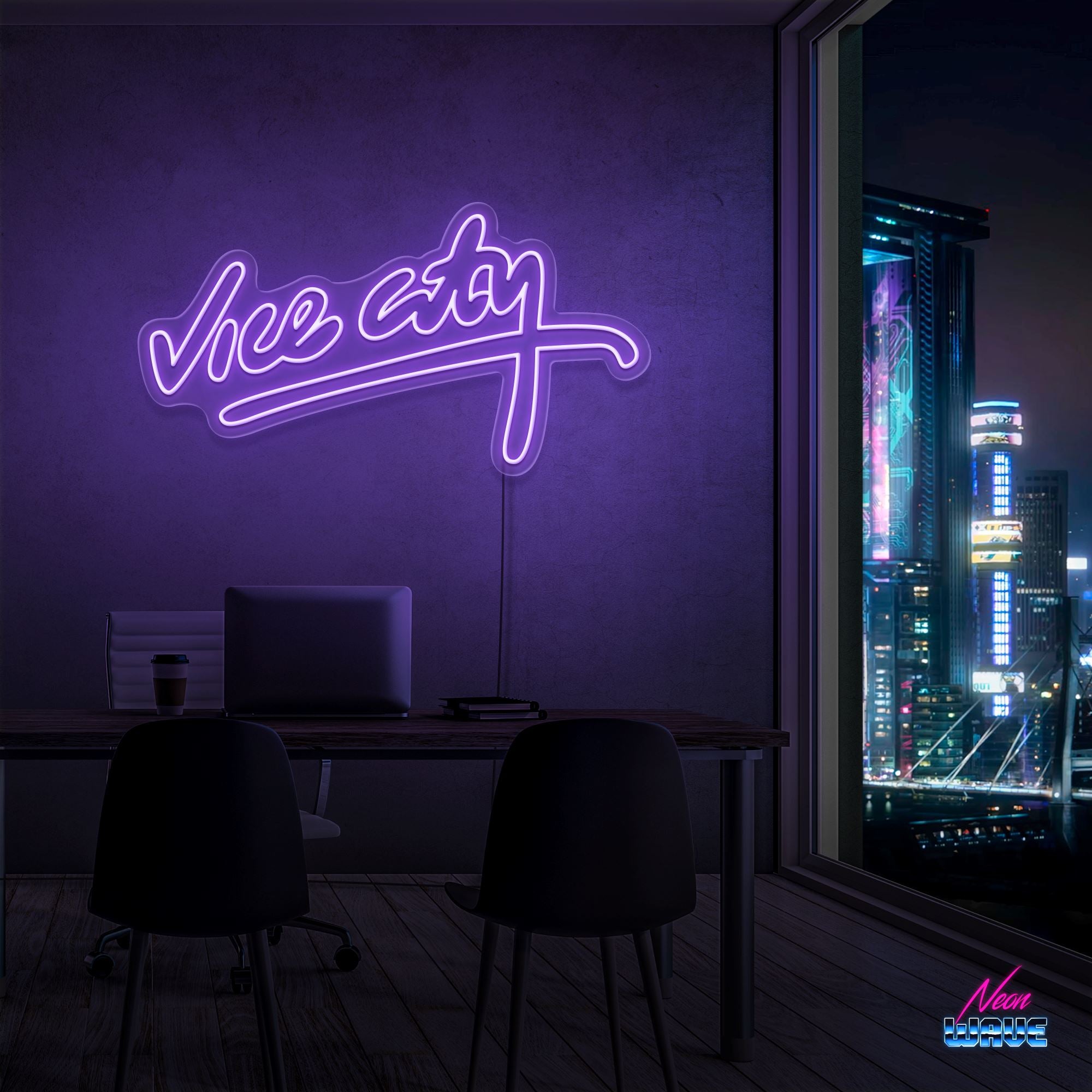 Vice City Neon Sign Neonwave.ch 50cm Lila 