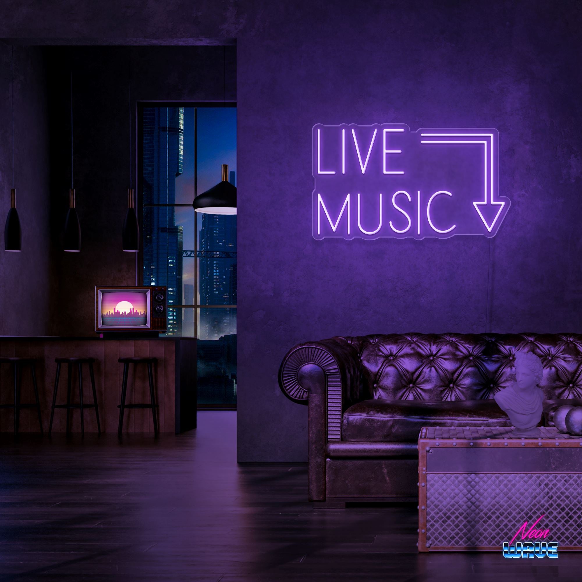 Live Music Neon Sign Neonwave.ch 