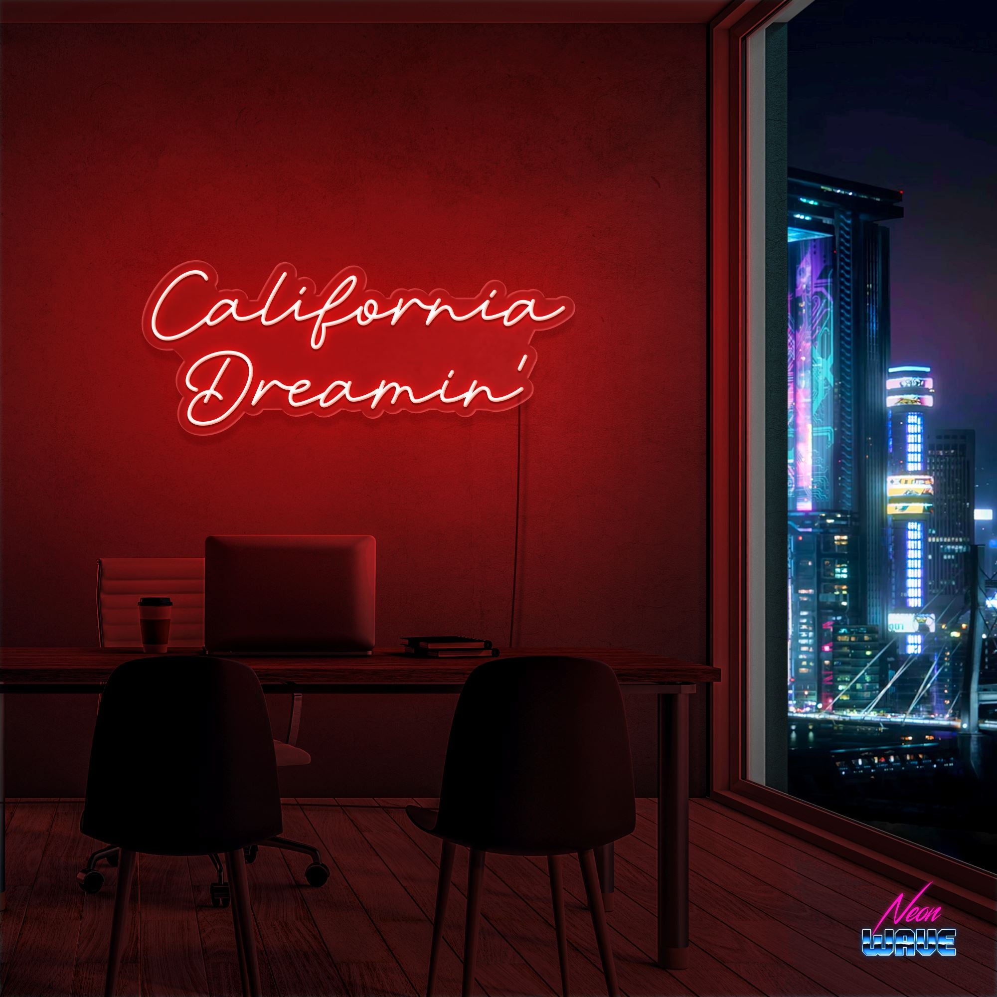 California Dreamin' Neon Sign Neonwave.ch 75cm Rot 