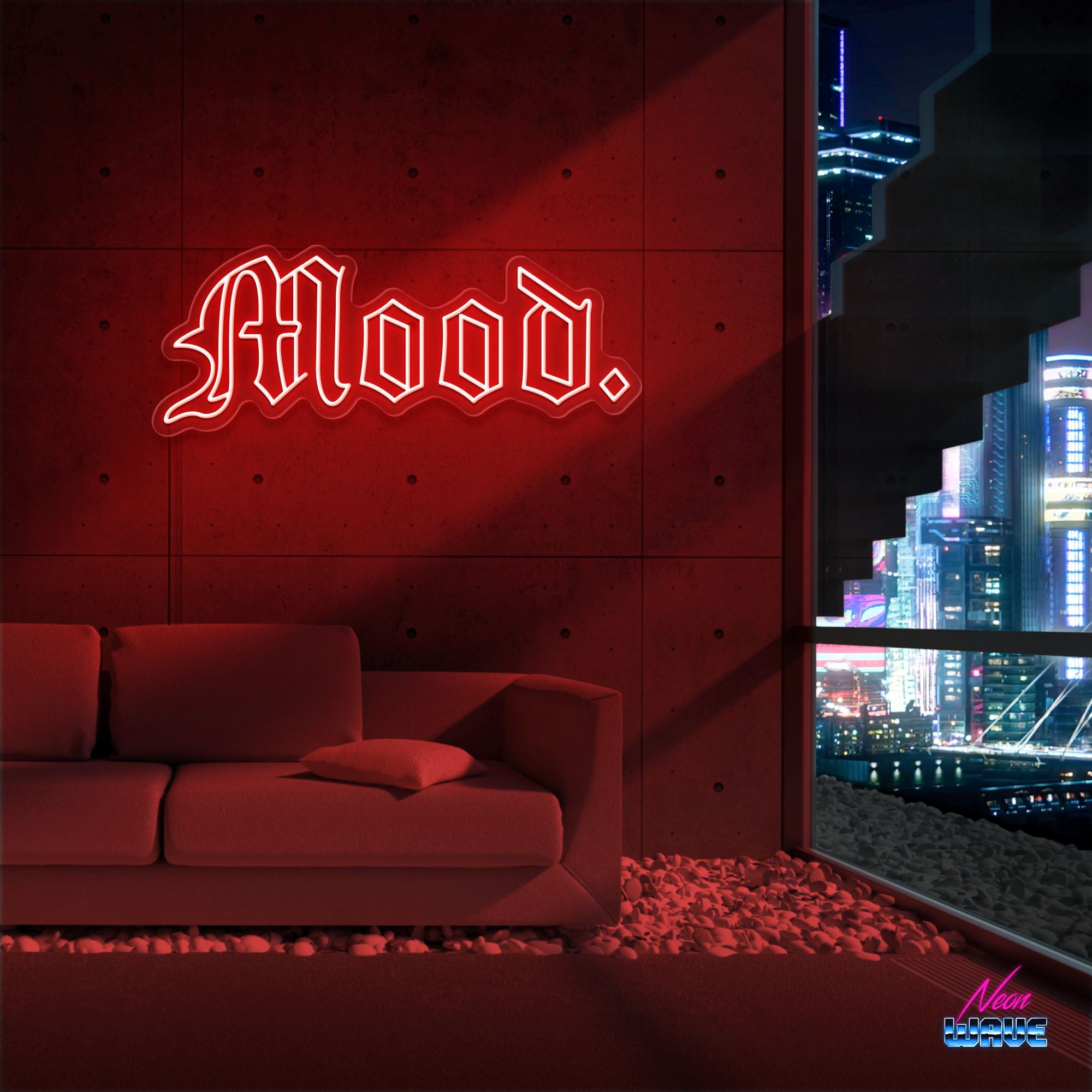 Mood. Neon Sign Neonwave.ch 75cm Rot 