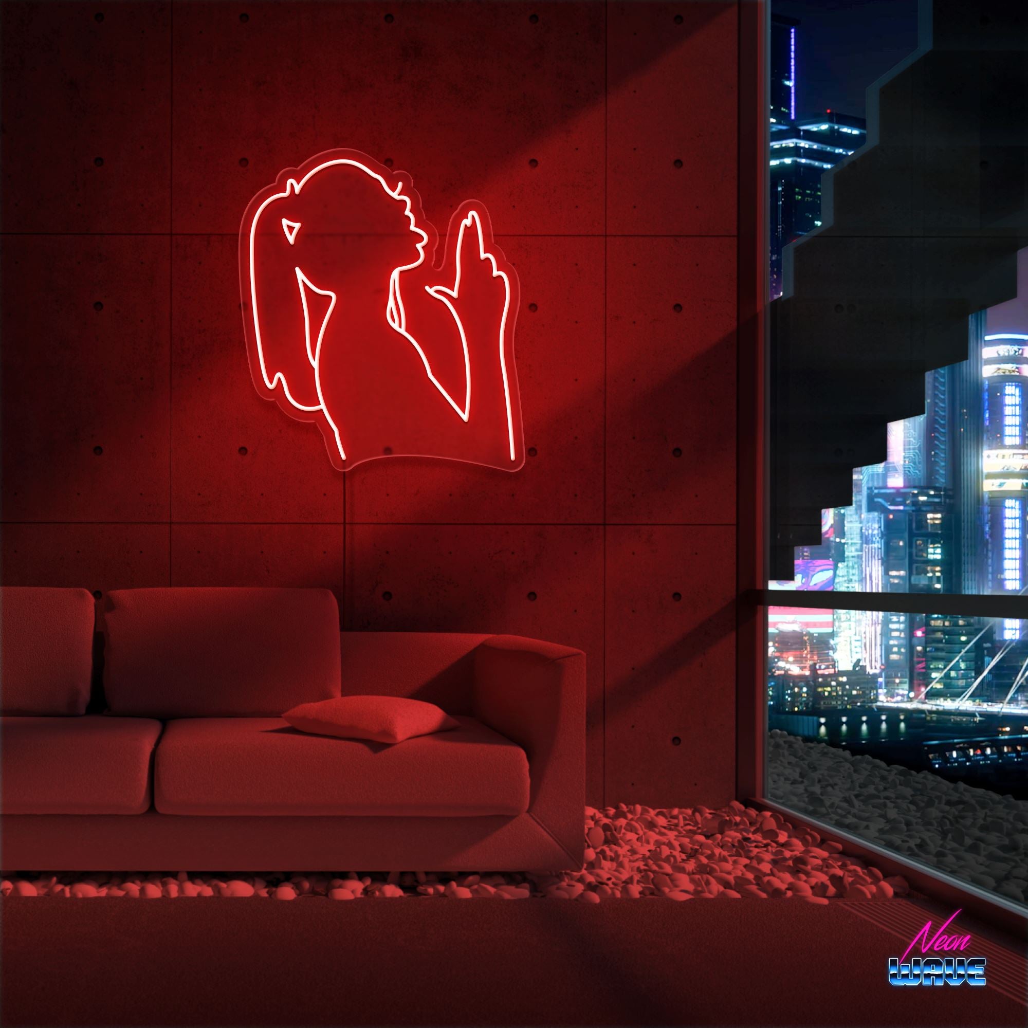 Girl Silhouette Neon Sign Neonwave.ch 