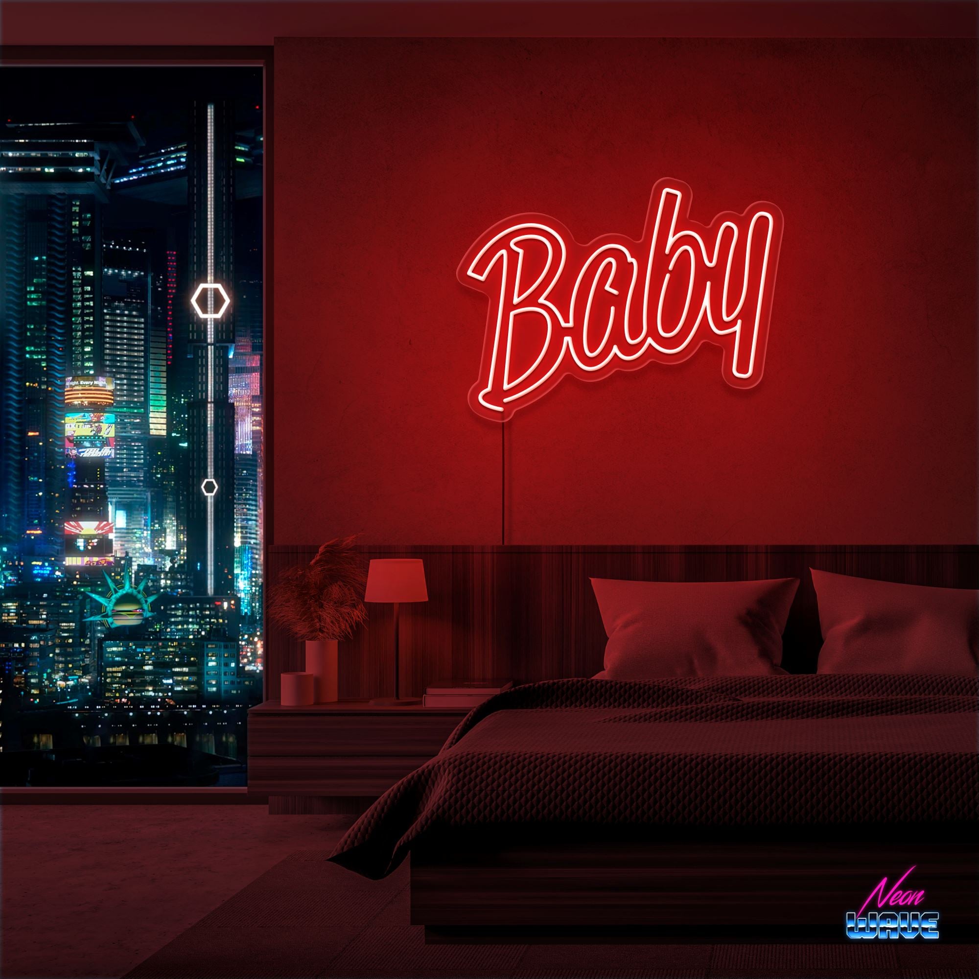 Baby Neon Sign Neonwave.ch 50cm Rot 