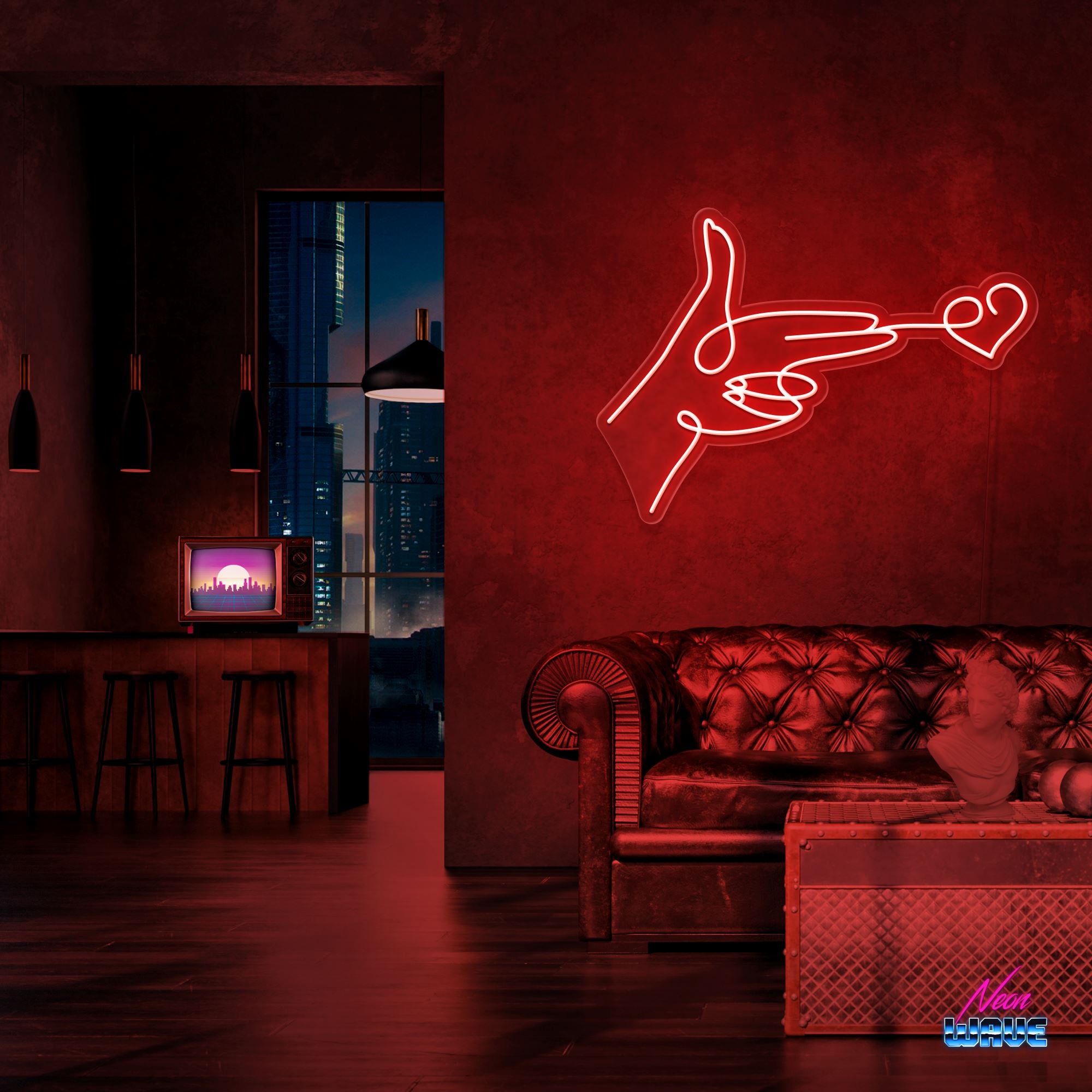 Love Bullet Neon Sign Neonwave.ch 50cm Rot 