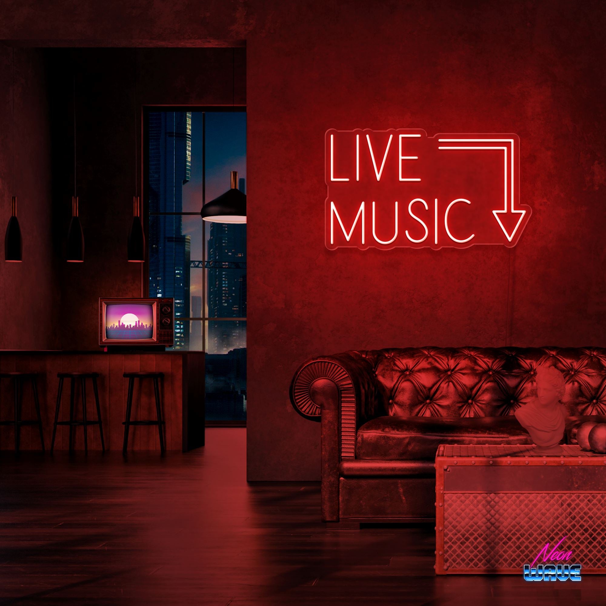 Live Music Neon Sign Neonwave.ch 