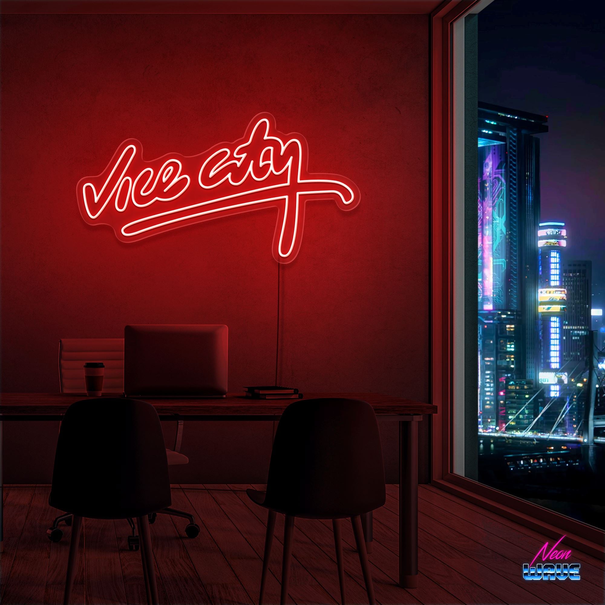 Vice City Neon Sign Neonwave.ch 50cm Rot 