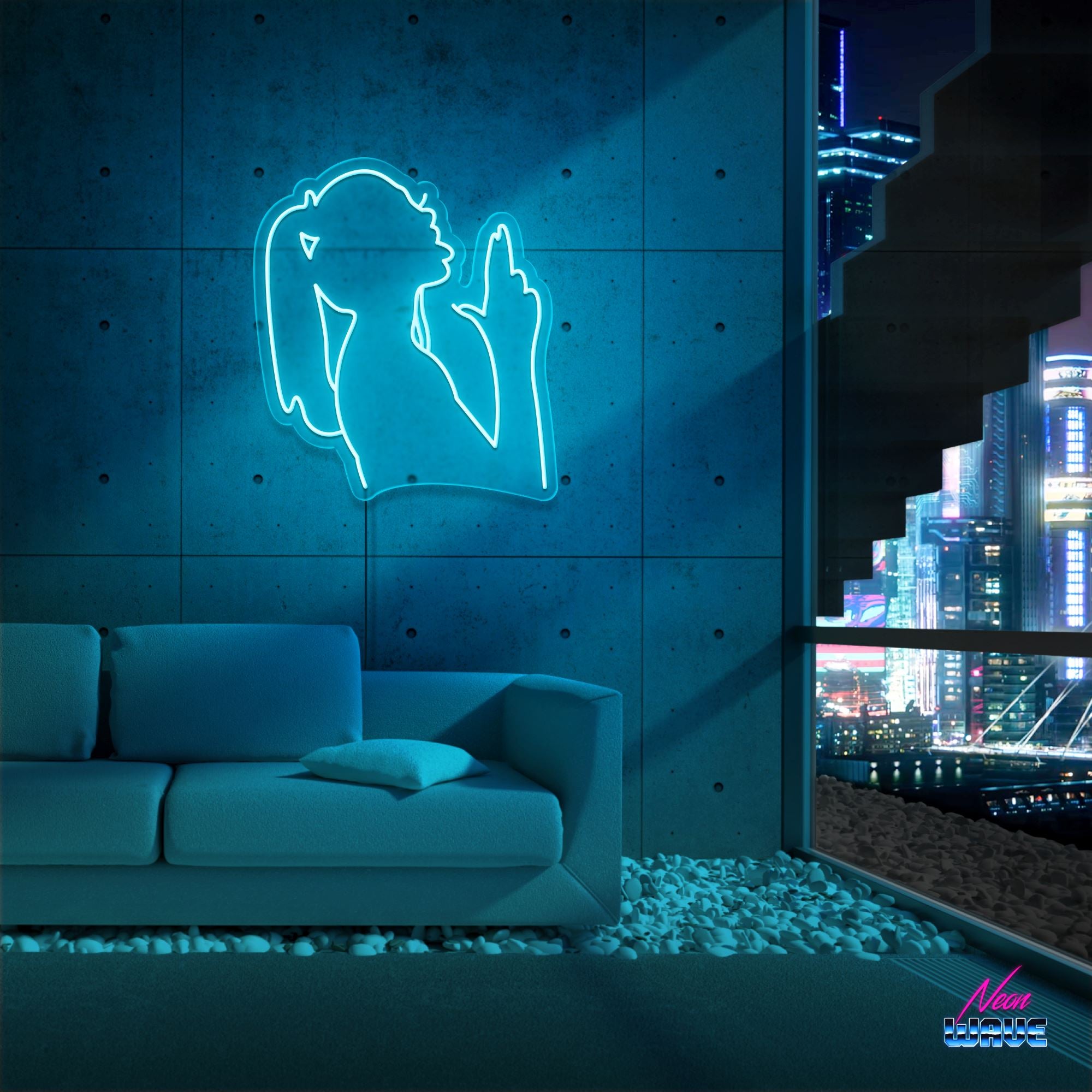 Girl Silhouette Neon Sign Neonwave.ch 