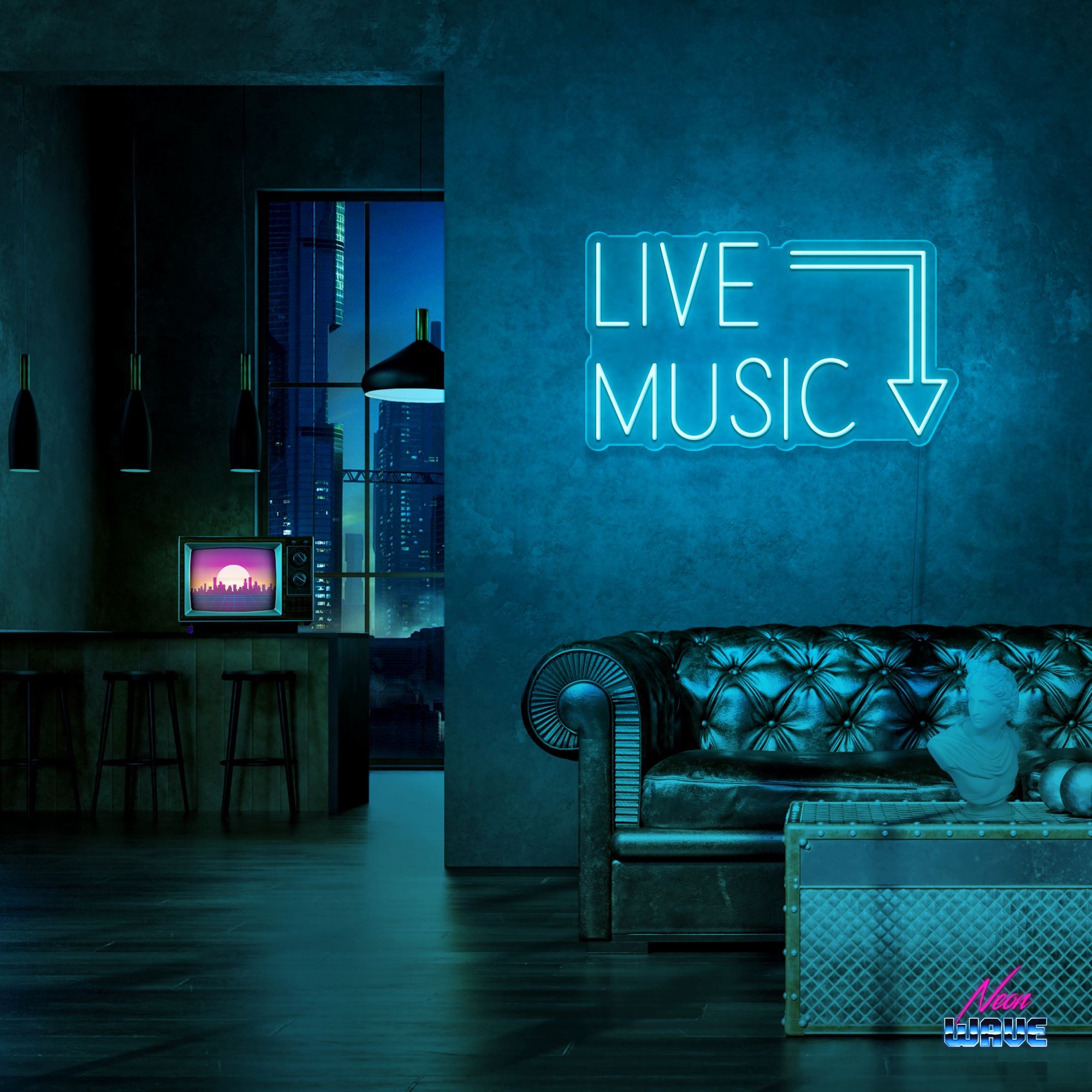 Live Music Neon Sign Neonwave.ch 