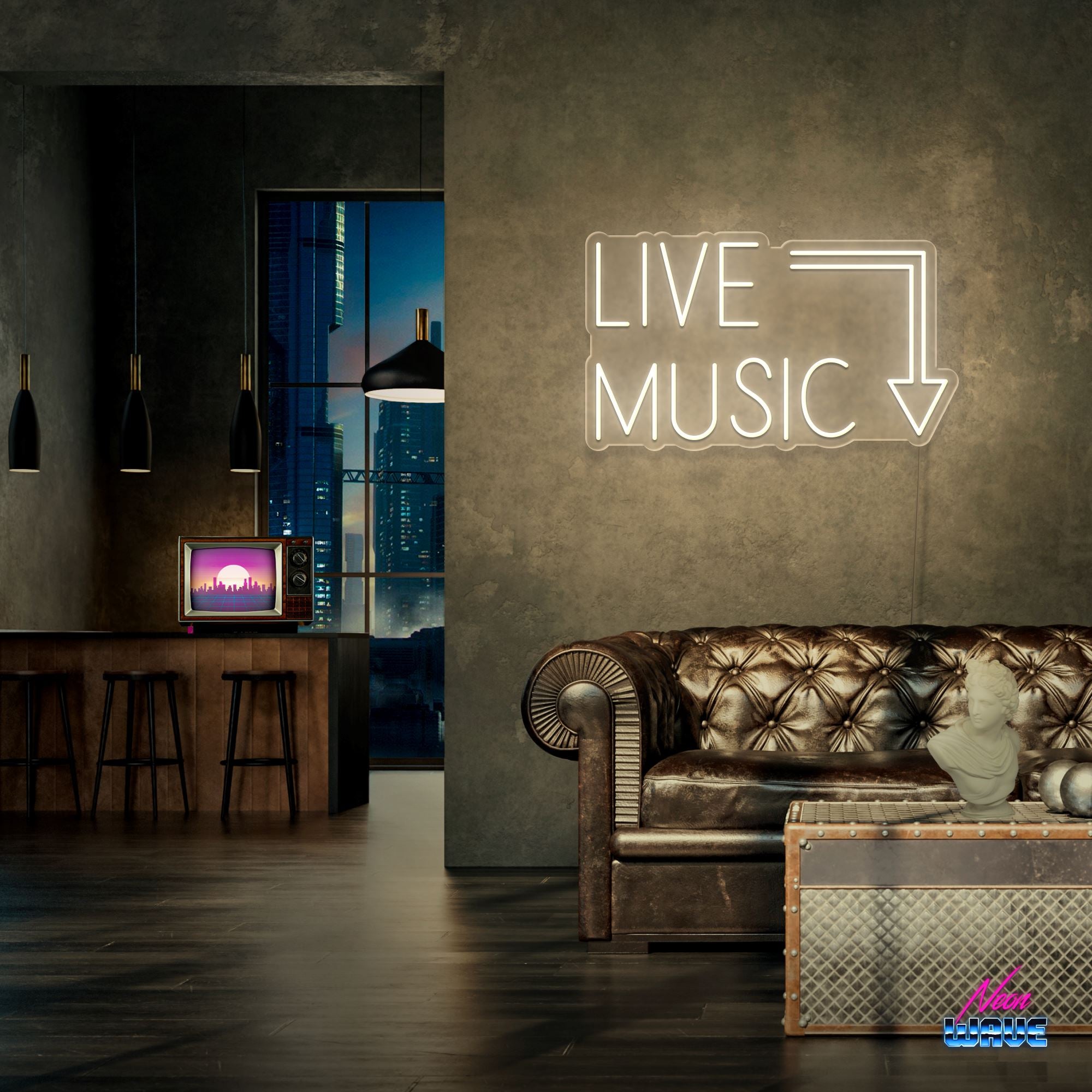 Live Music Neon Sign Neonwave.ch 