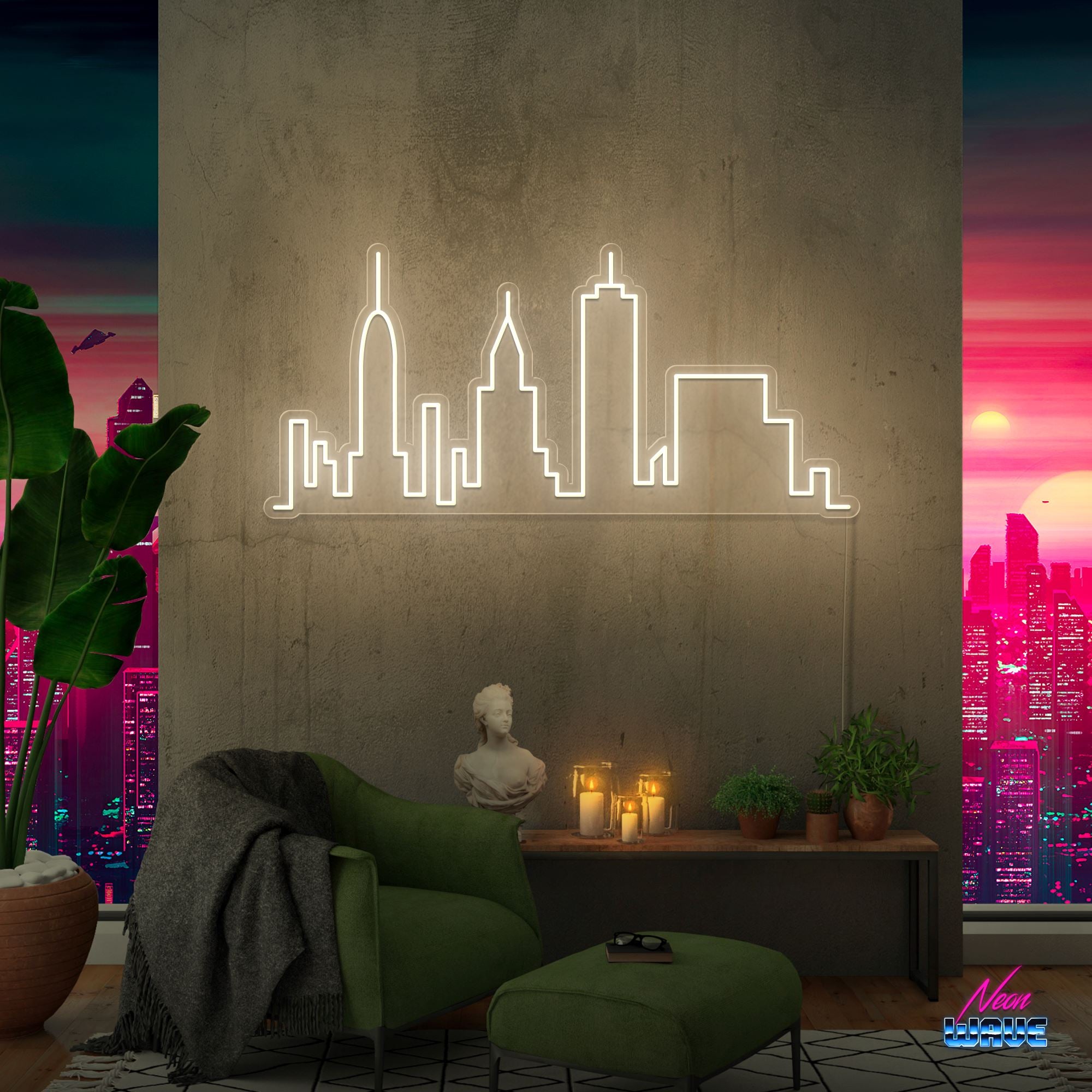 Skyline New York Neon Sign Neonwave.ch 