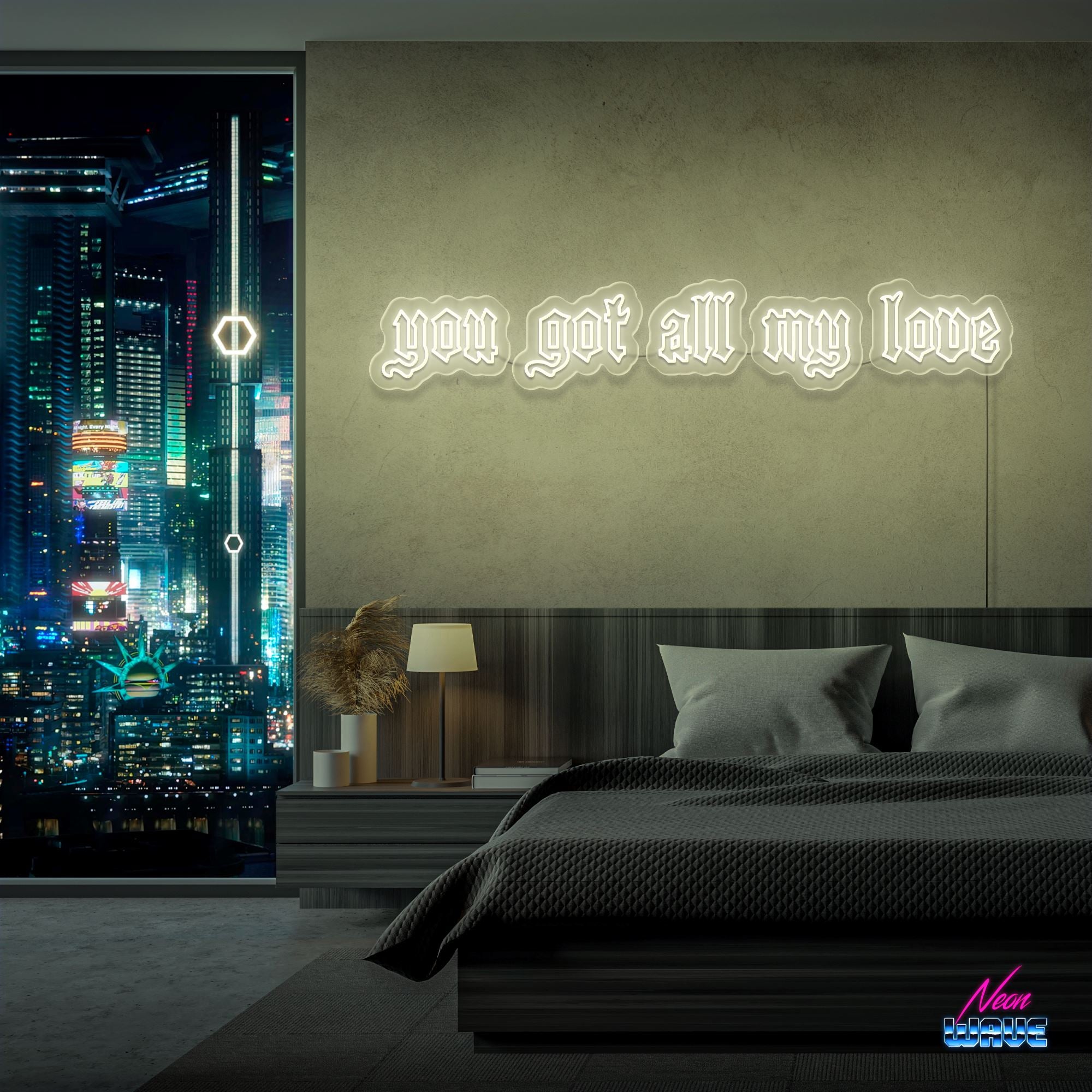 you got all my love Neon Sign Neonwave.ch 125cm Warmweiss 
